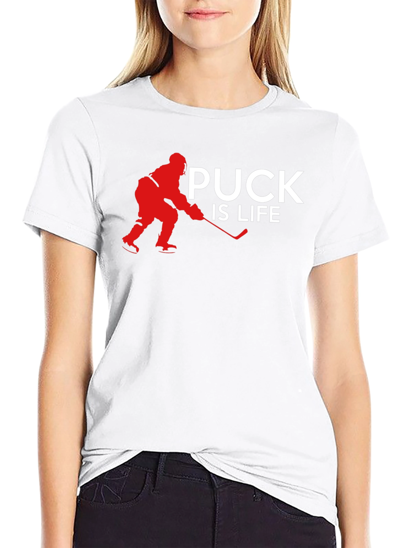Puck is Life Graphic Tee Hockey Fan T-Shirt