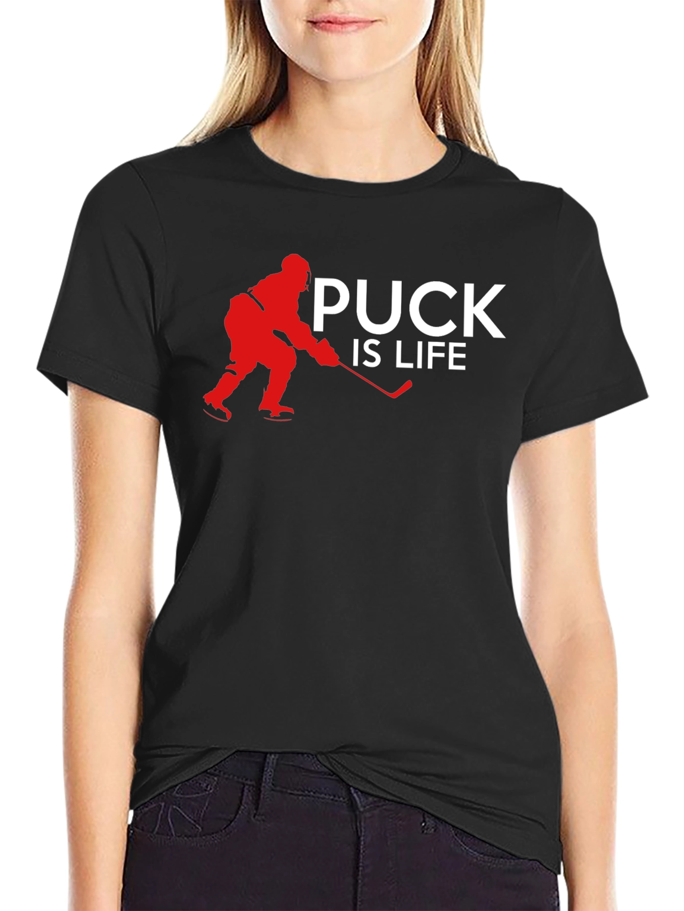 Puck is Life Graphic Tee Hockey Fan T-Shirt