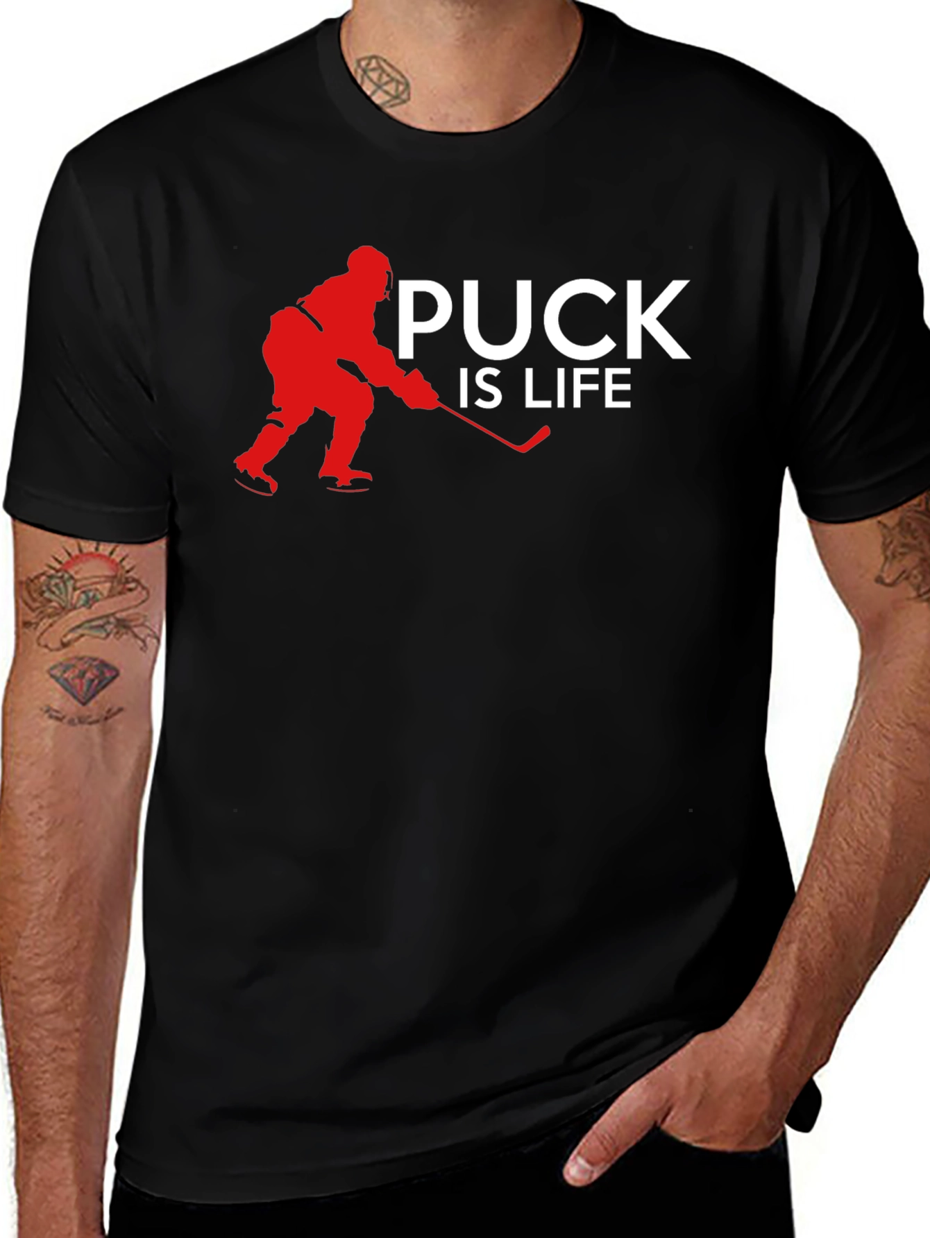 Puck is Life Graphic Tee Hockey Fan T-Shirt