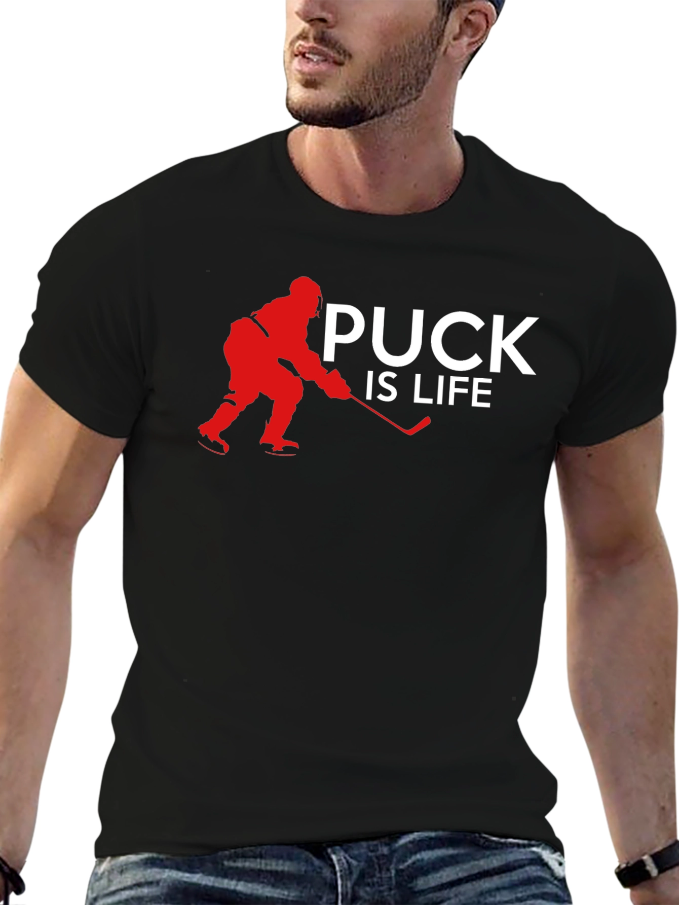 Puck is Life Graphic Tee Hockey Fan T-Shirt