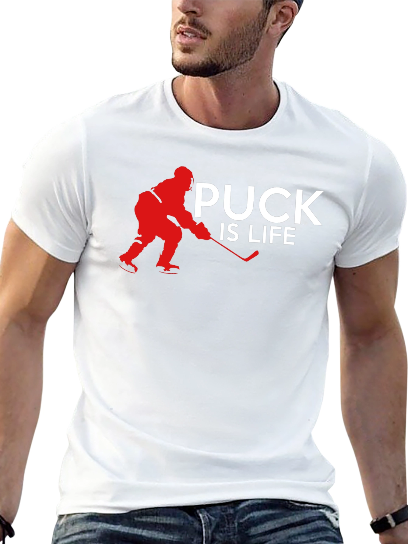 Puck is Life Graphic Tee Hockey Fan T-Shirt