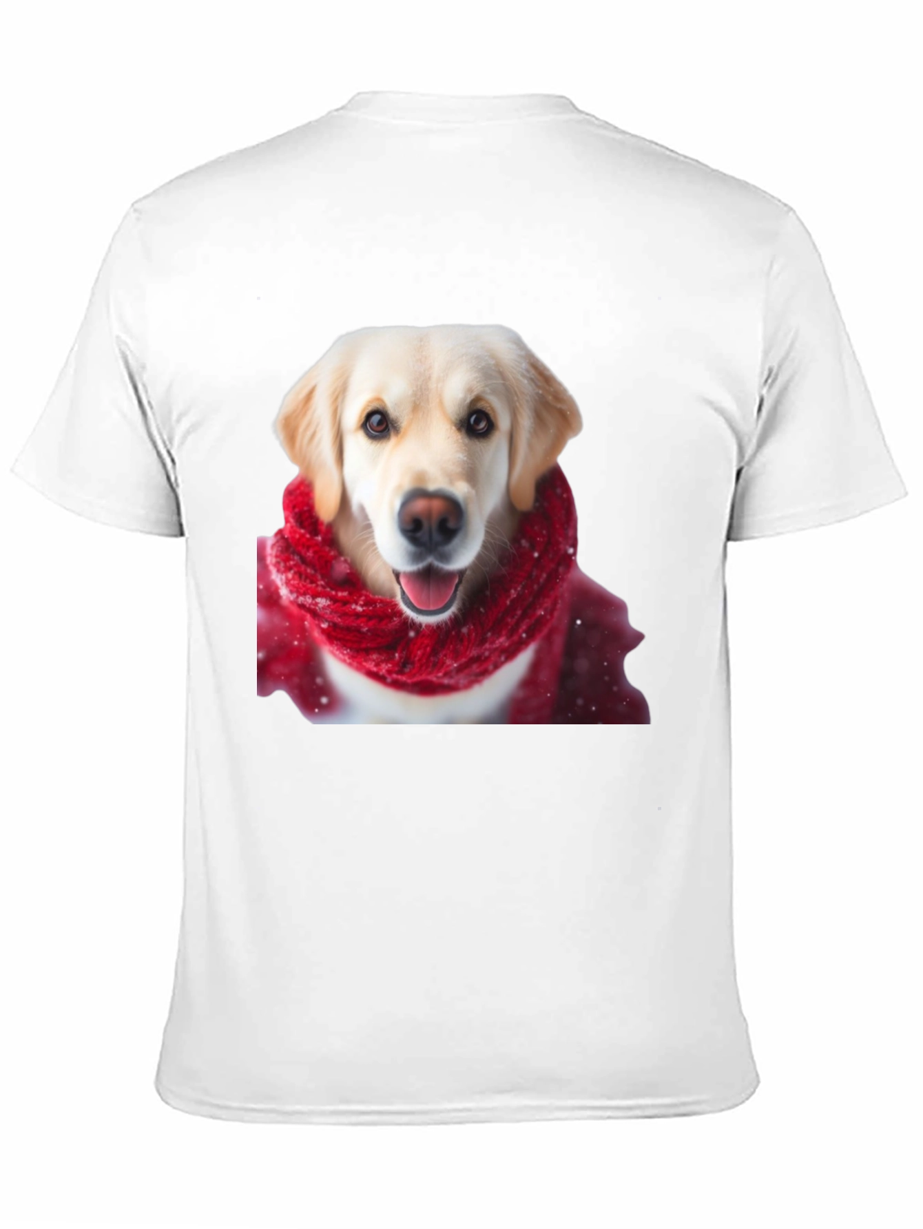 Dog in Scarf Graphic Tee - Black Casual T-Shirt