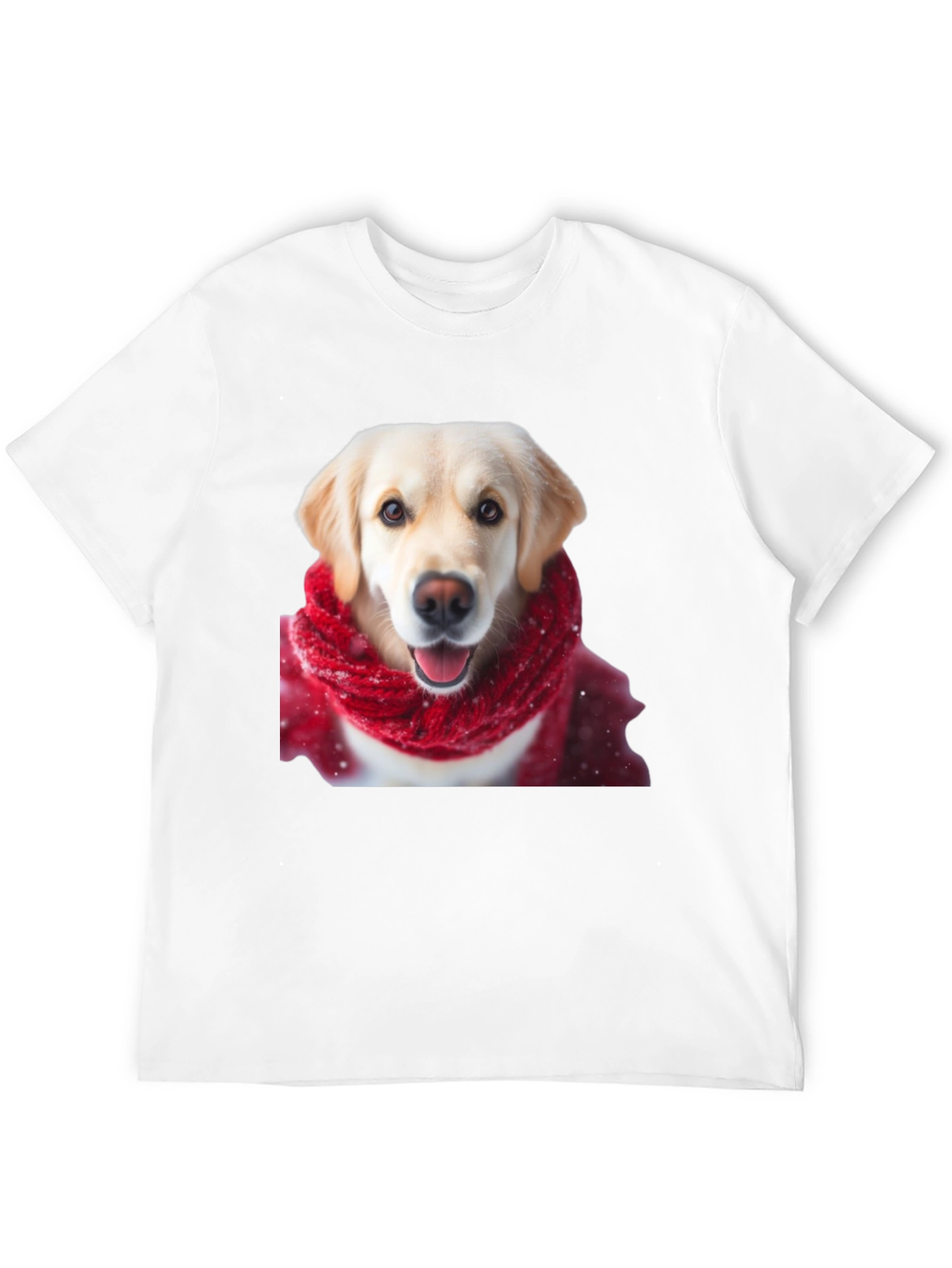 Dog in Scarf Graphic Tee - Black Casual T-Shirt