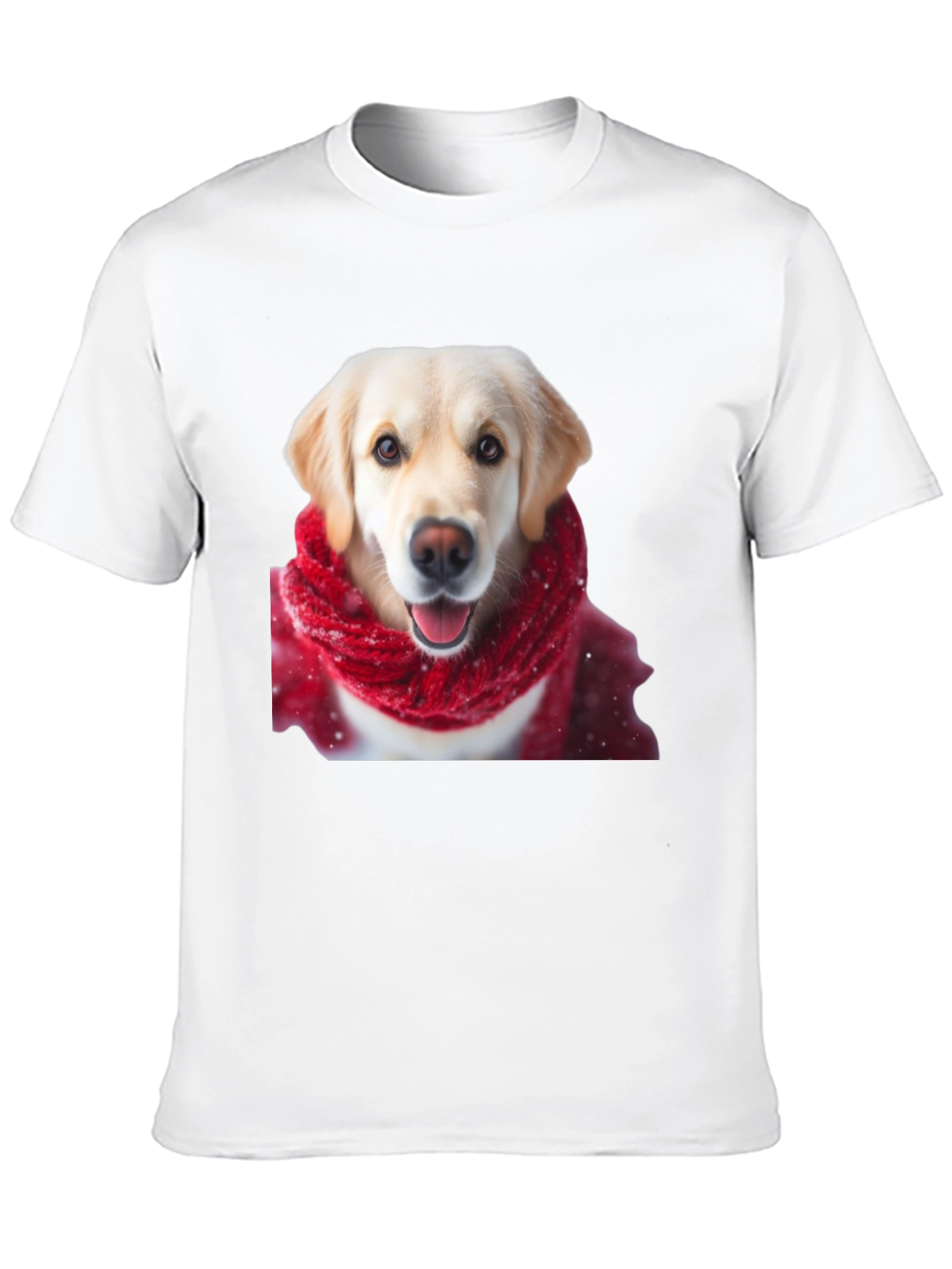 Dog in Scarf Graphic Tee - Black Casual T-Shirt