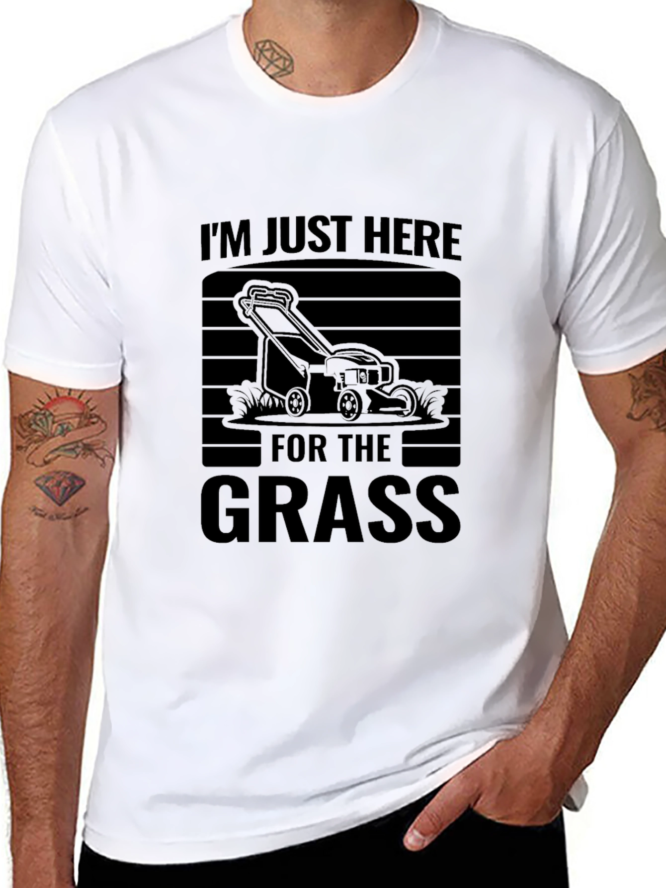 Funny Grass Lawn Mowing T-Shirt