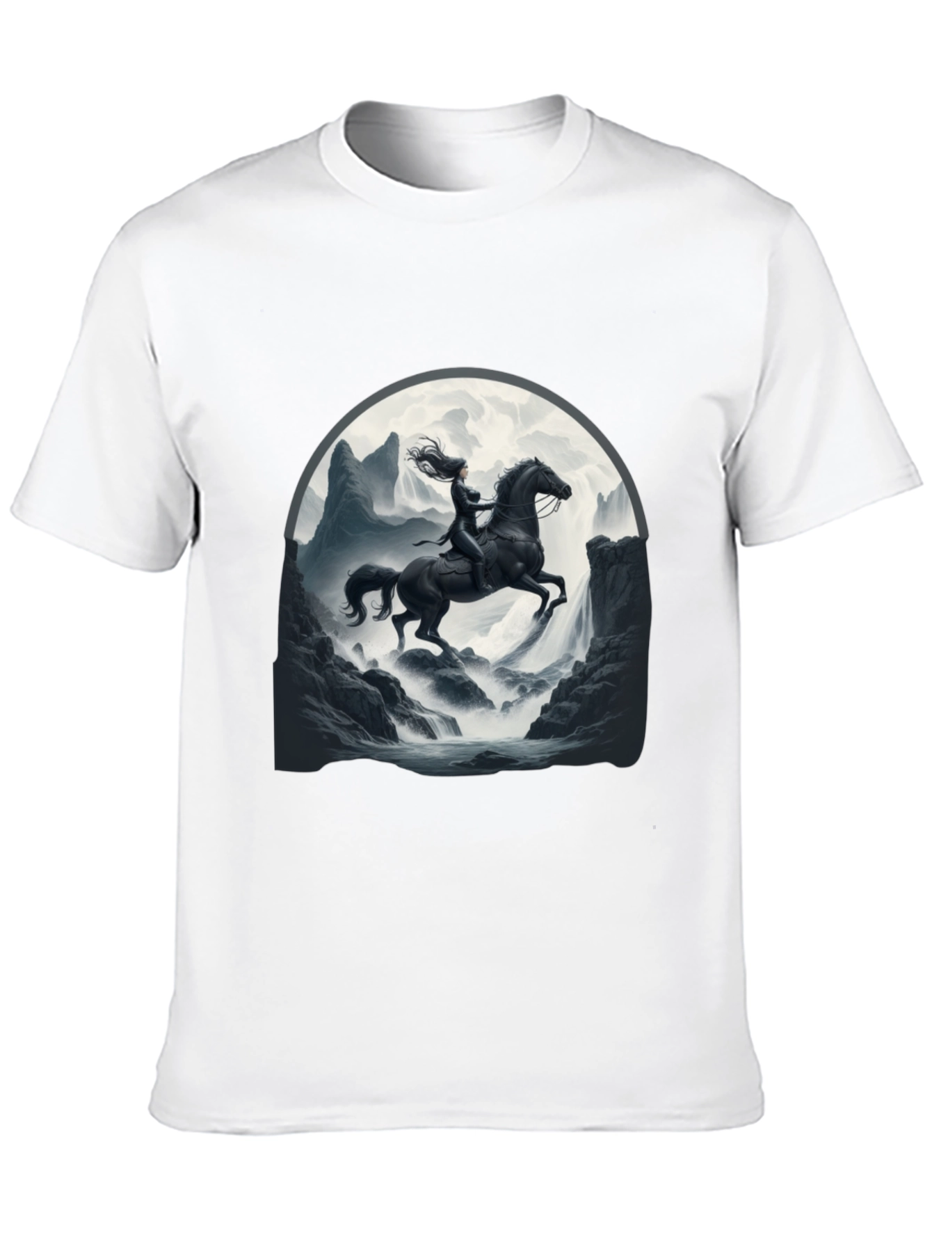 Warrior Horse Rider Black T-Shirt