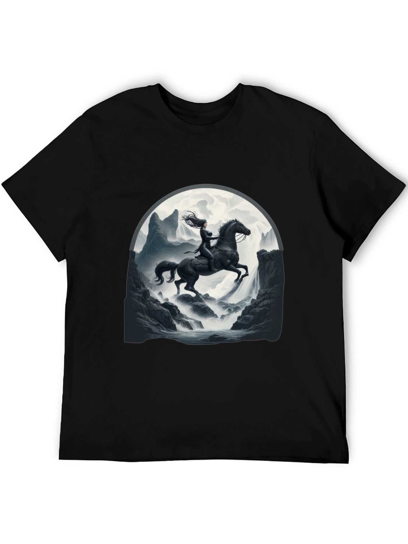 Warrior Horse Rider Black T-Shirt