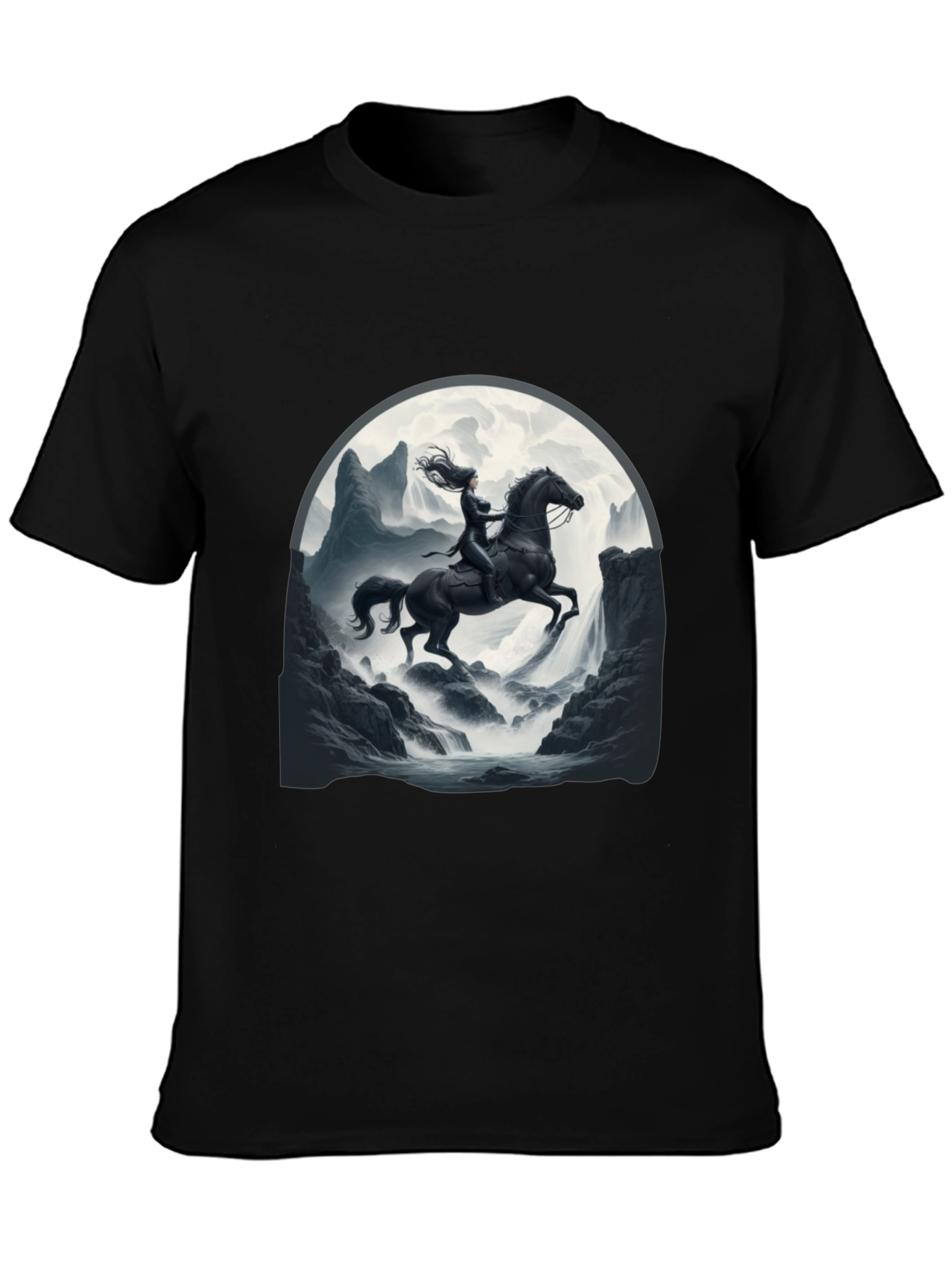 Warrior Horse Rider Black T-Shirt