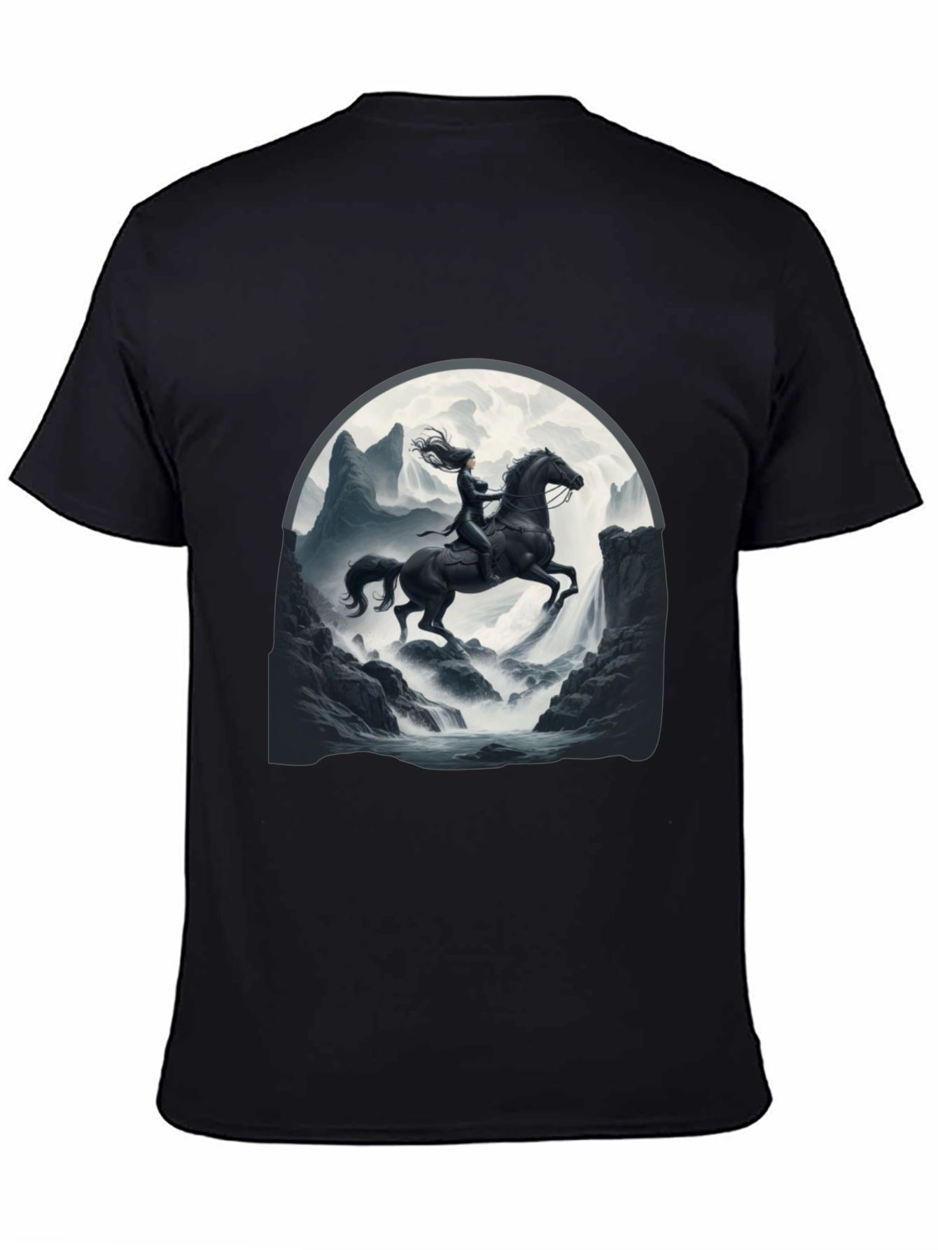 Warrior Horse Rider Black T-Shirt