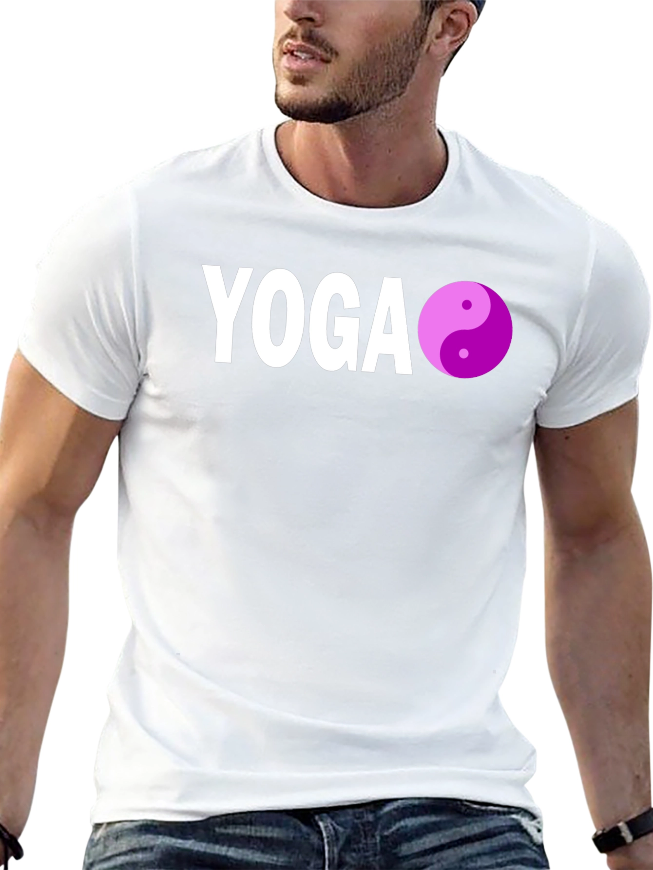 Yoga Yin Yang Graphic Tee - Black
