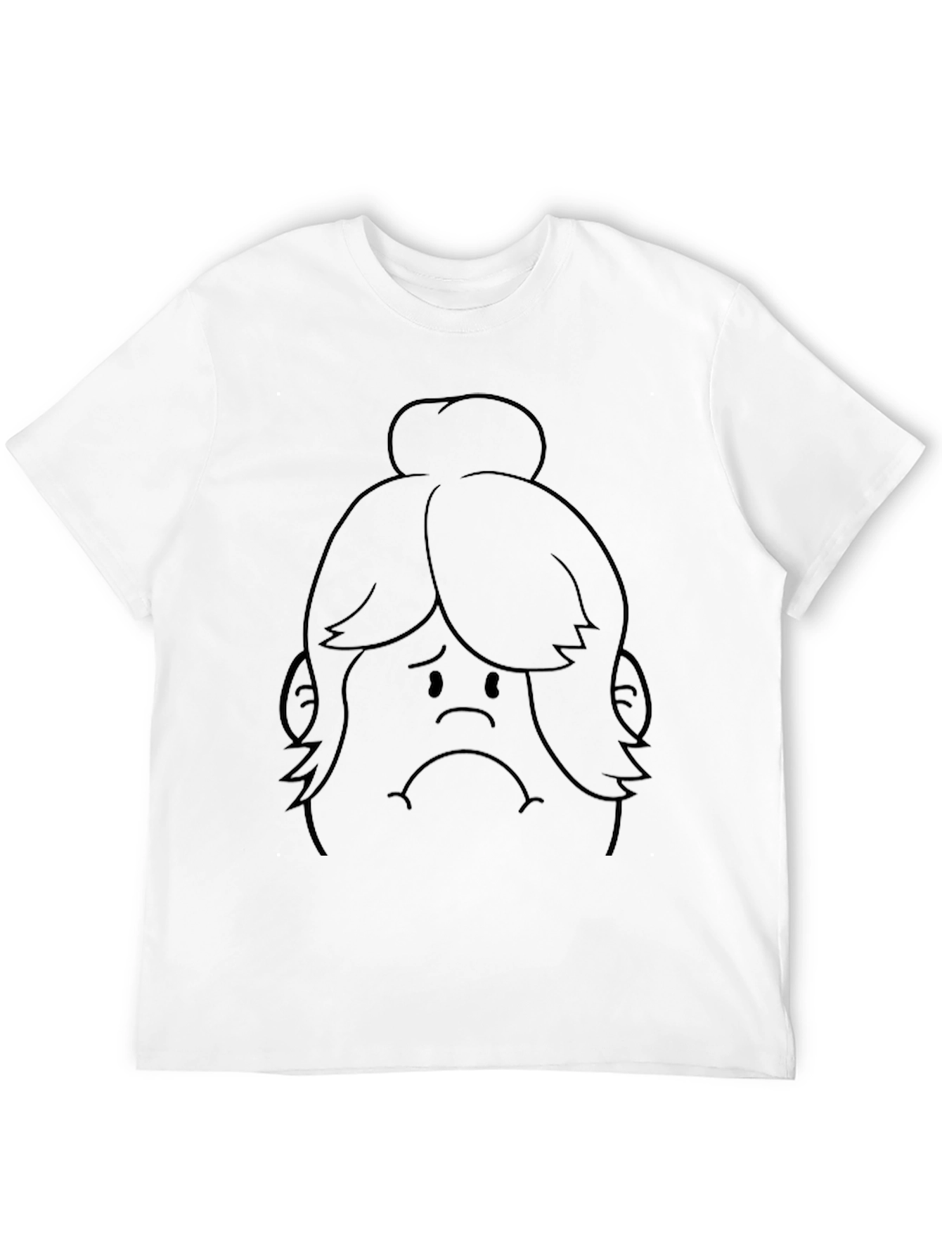 Sad Girl Graphic Print Black T-Shirt