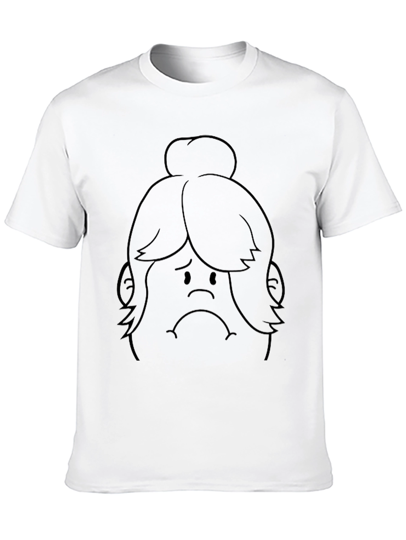Sad Girl Graphic Print Black T-Shirt