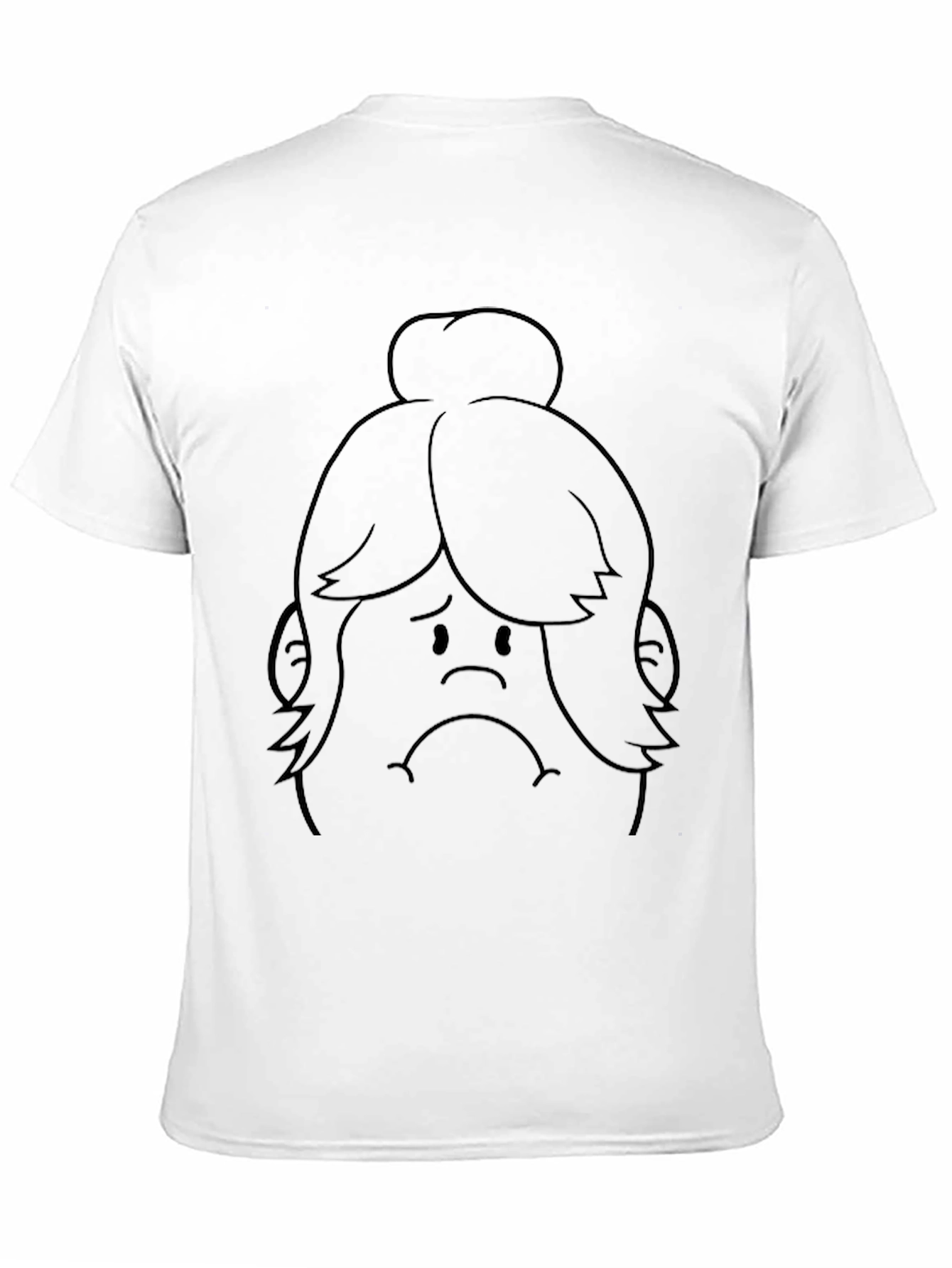 Sad Girl Graphic Print Black T-Shirt