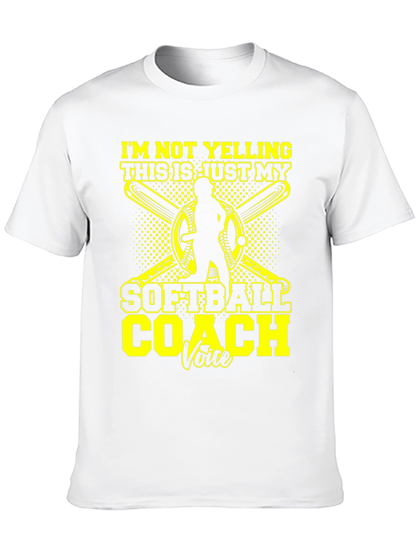 Softball Coach T-Shirt - Im Not Yelling!