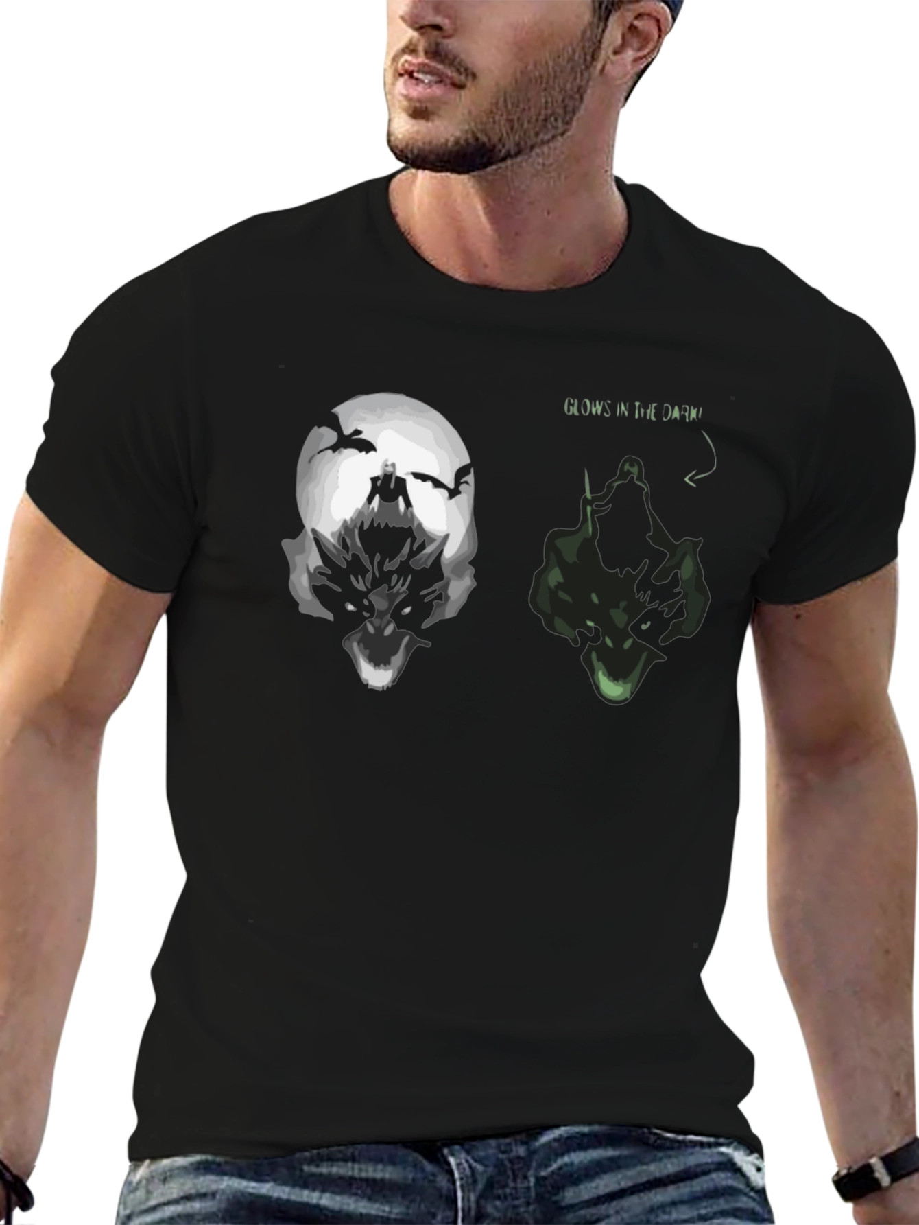 Glow-in-the-Dark Wolf & Rider Graphic Tee