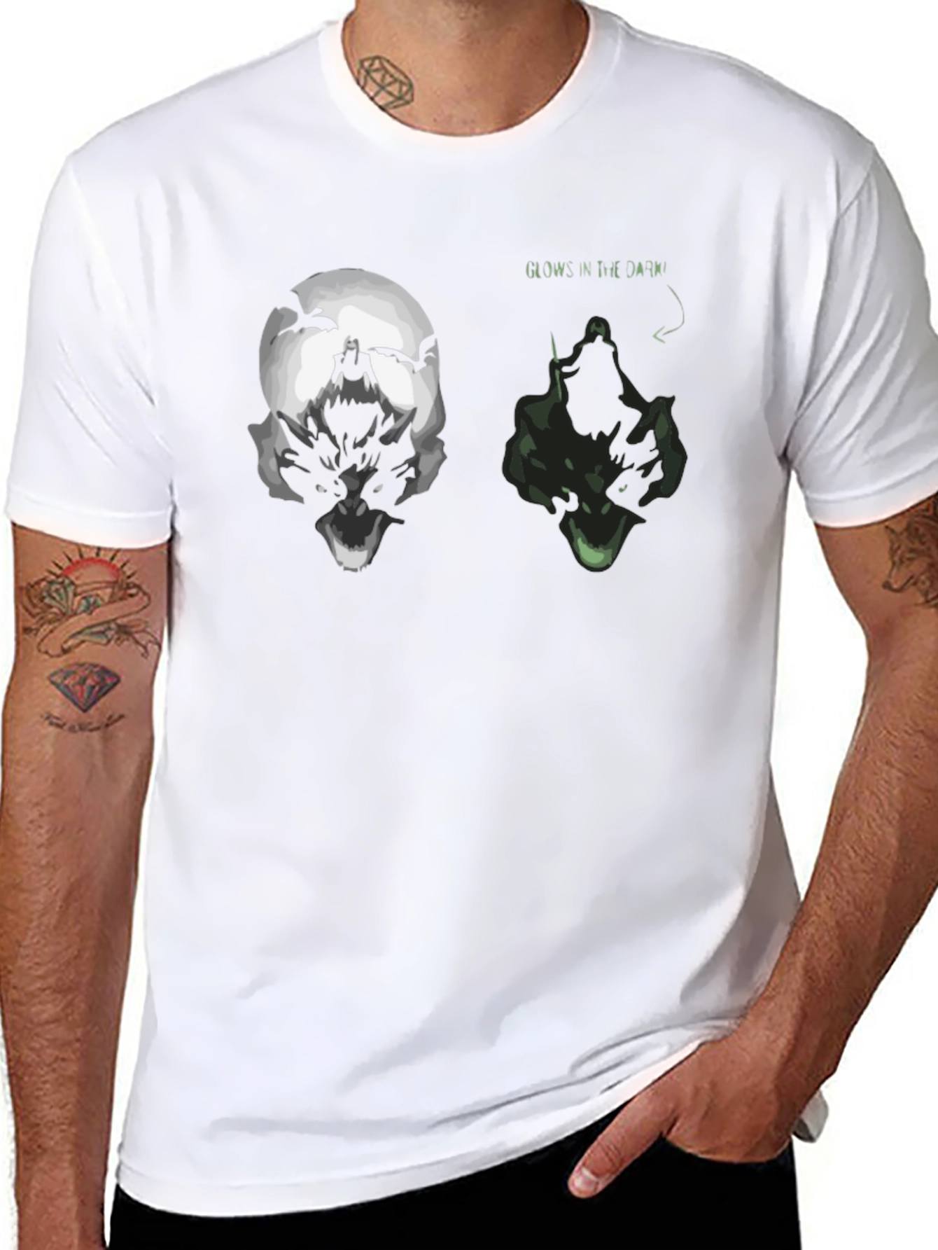 Glow-in-the-Dark Wolf & Rider Graphic Tee