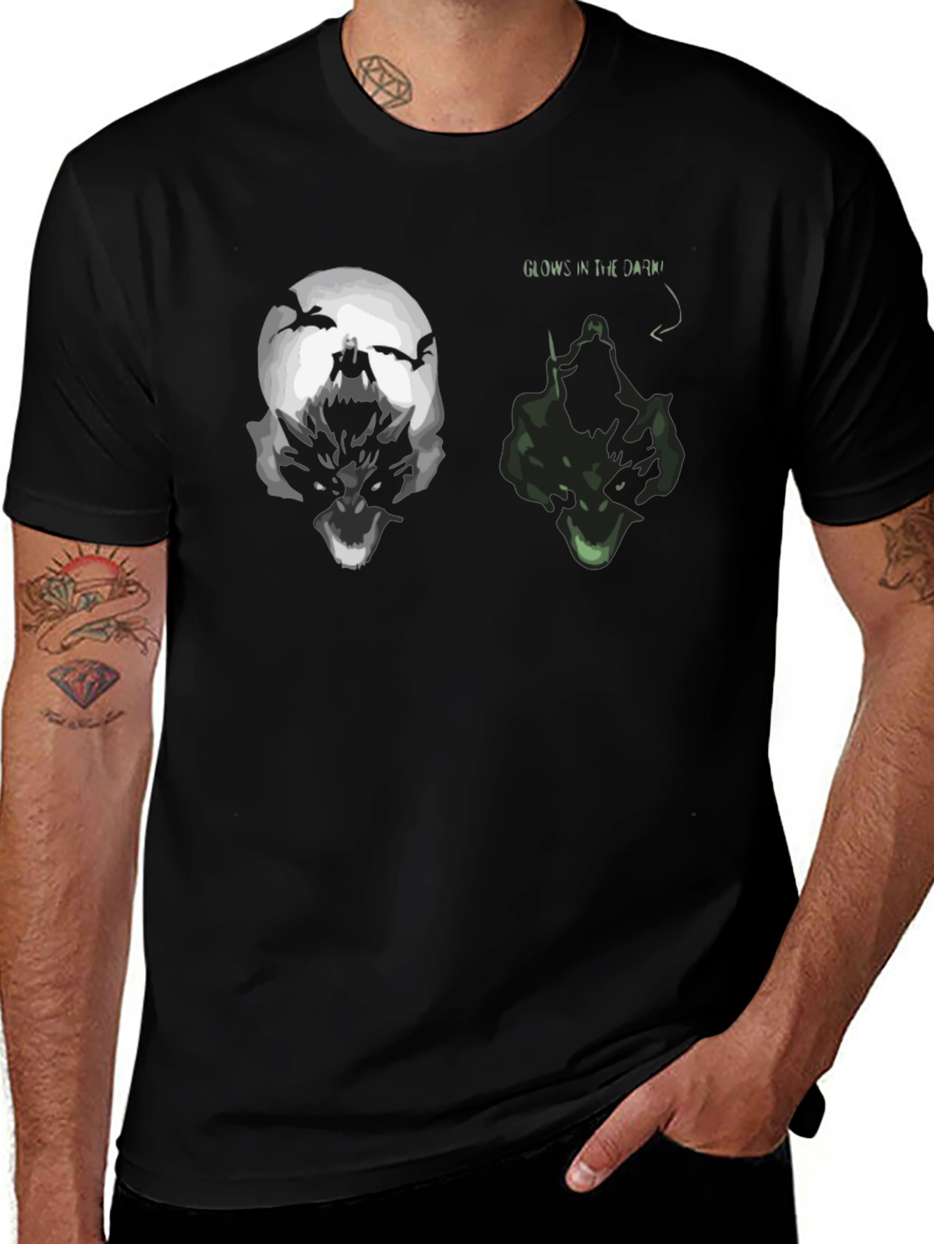 Glow-in-the-Dark Wolf & Rider Graphic Tee