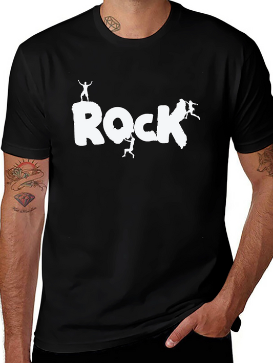 Rock Climbing T-Shirt - Black Graphic Tee