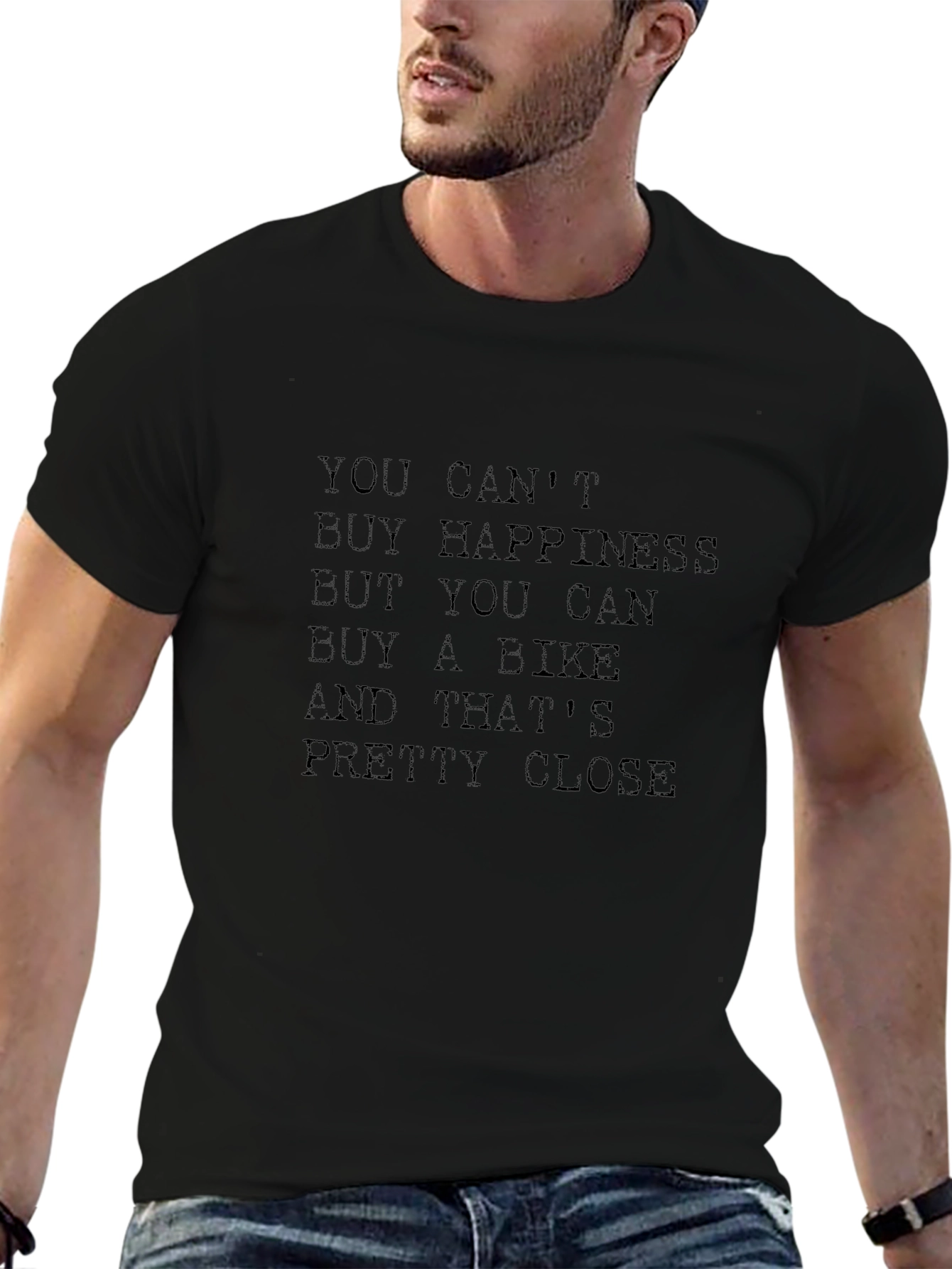 Bike Lover T-Shirt: Cant Buy Happiness Buy a Bike!