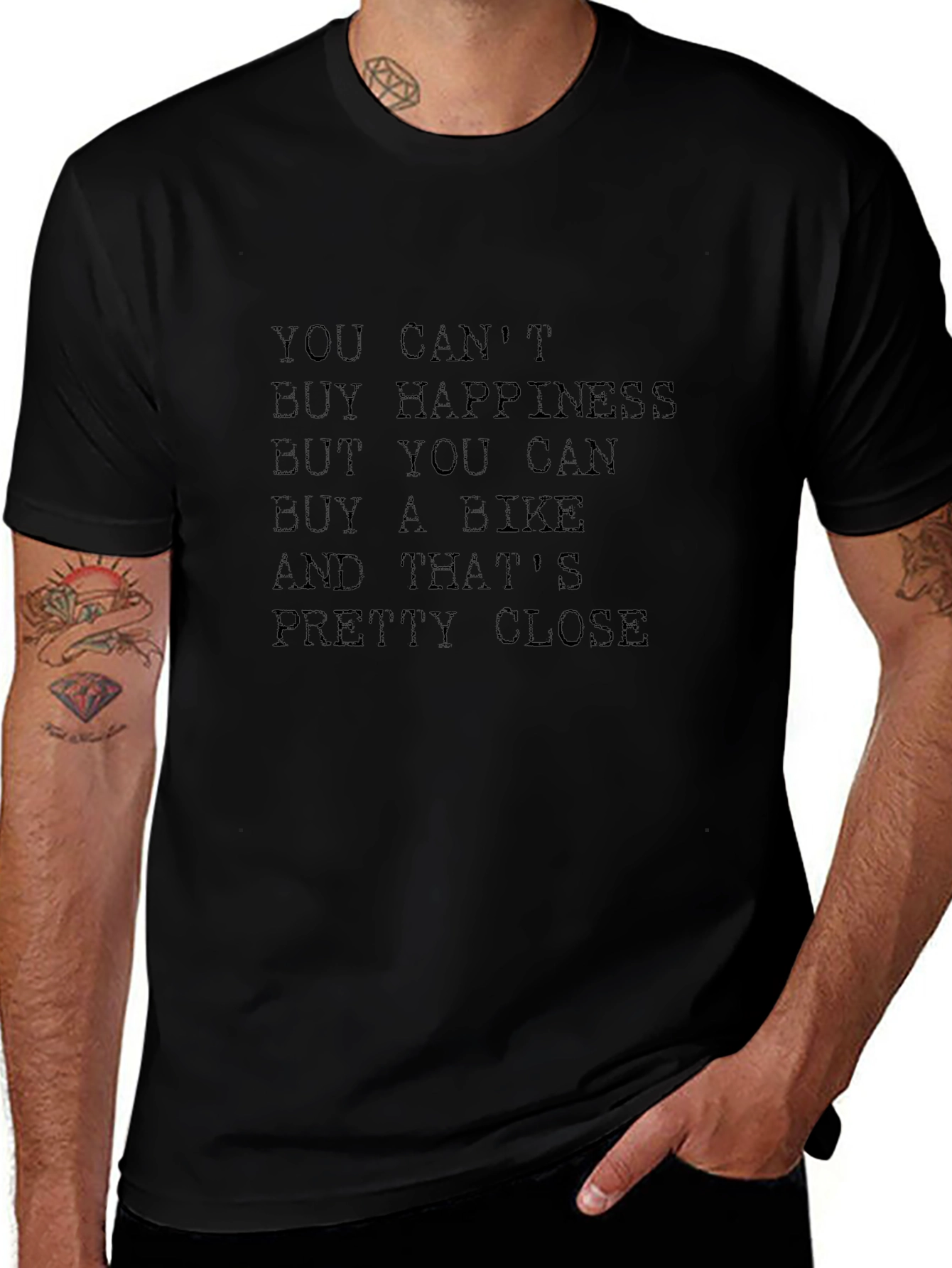 Bike Lover T-Shirt: Cant Buy Happiness Buy a Bike!