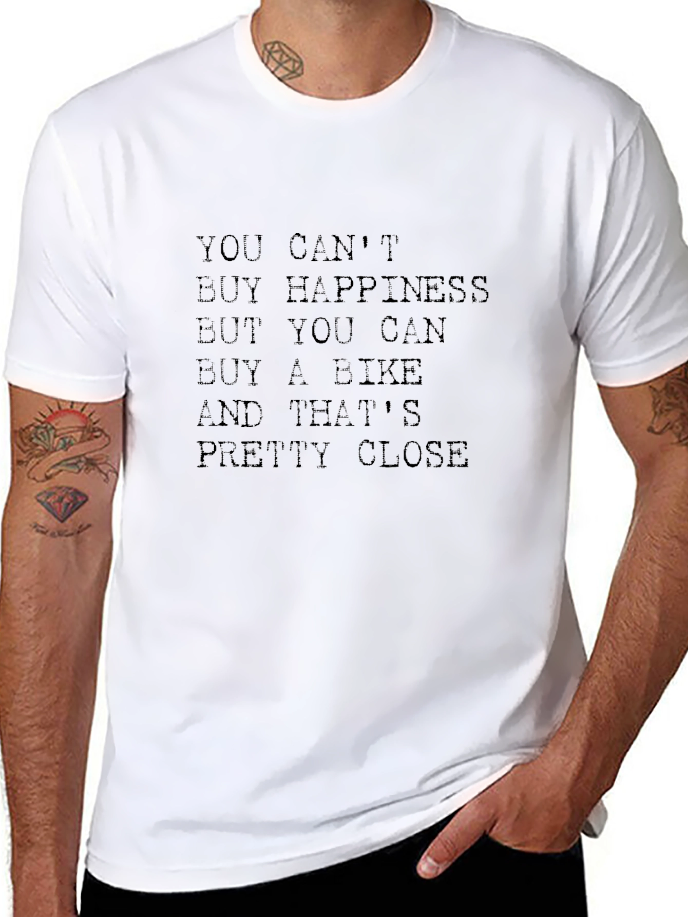 Bike Lover T-Shirt: Cant Buy Happiness Buy a Bike!