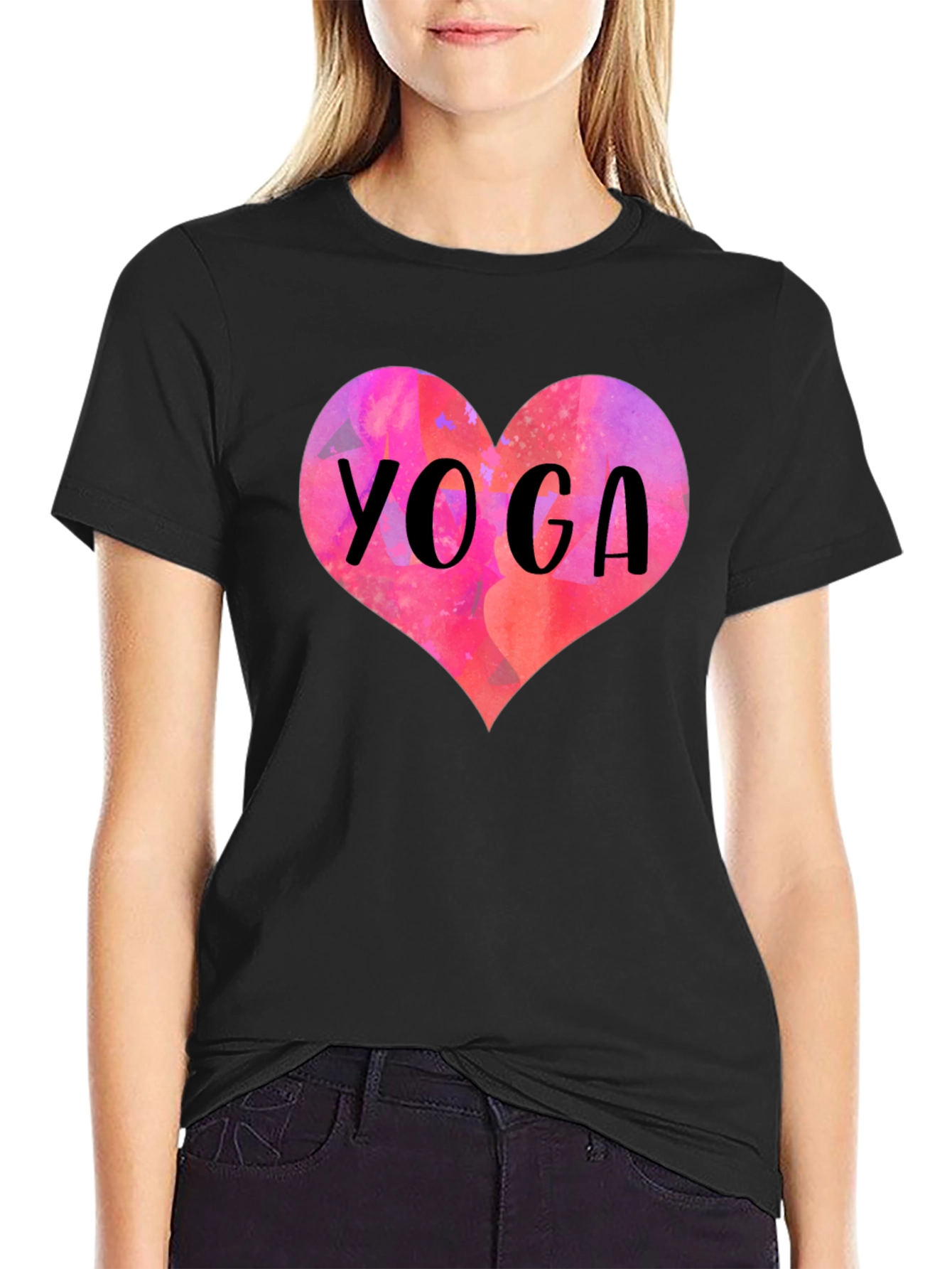 Yoga Heart T-Shirt - Stylish Cotton Tee