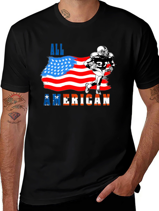 All American Football Graphic T-Shirt