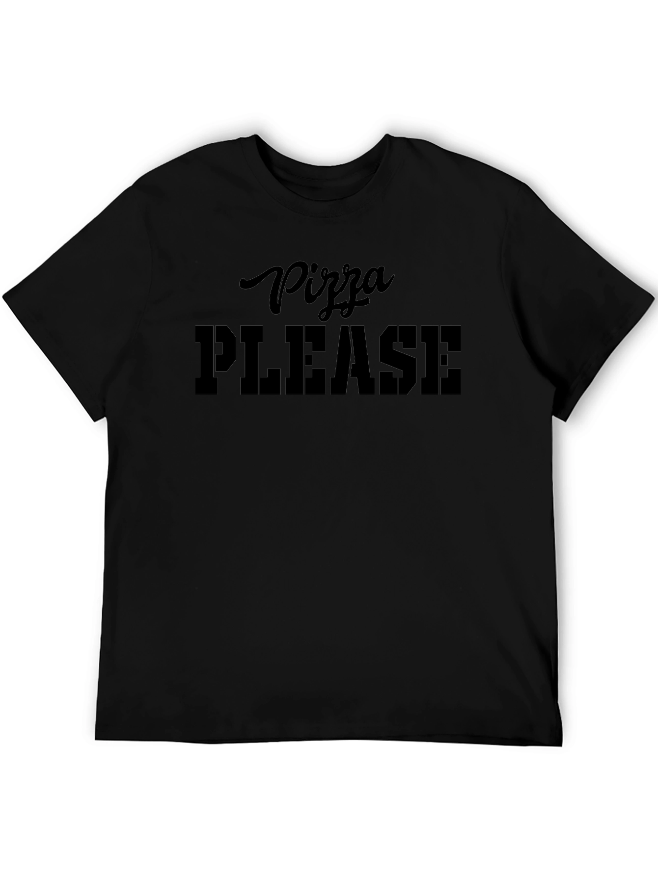 Pizza Please T-Shirt - Black Graphic Tee