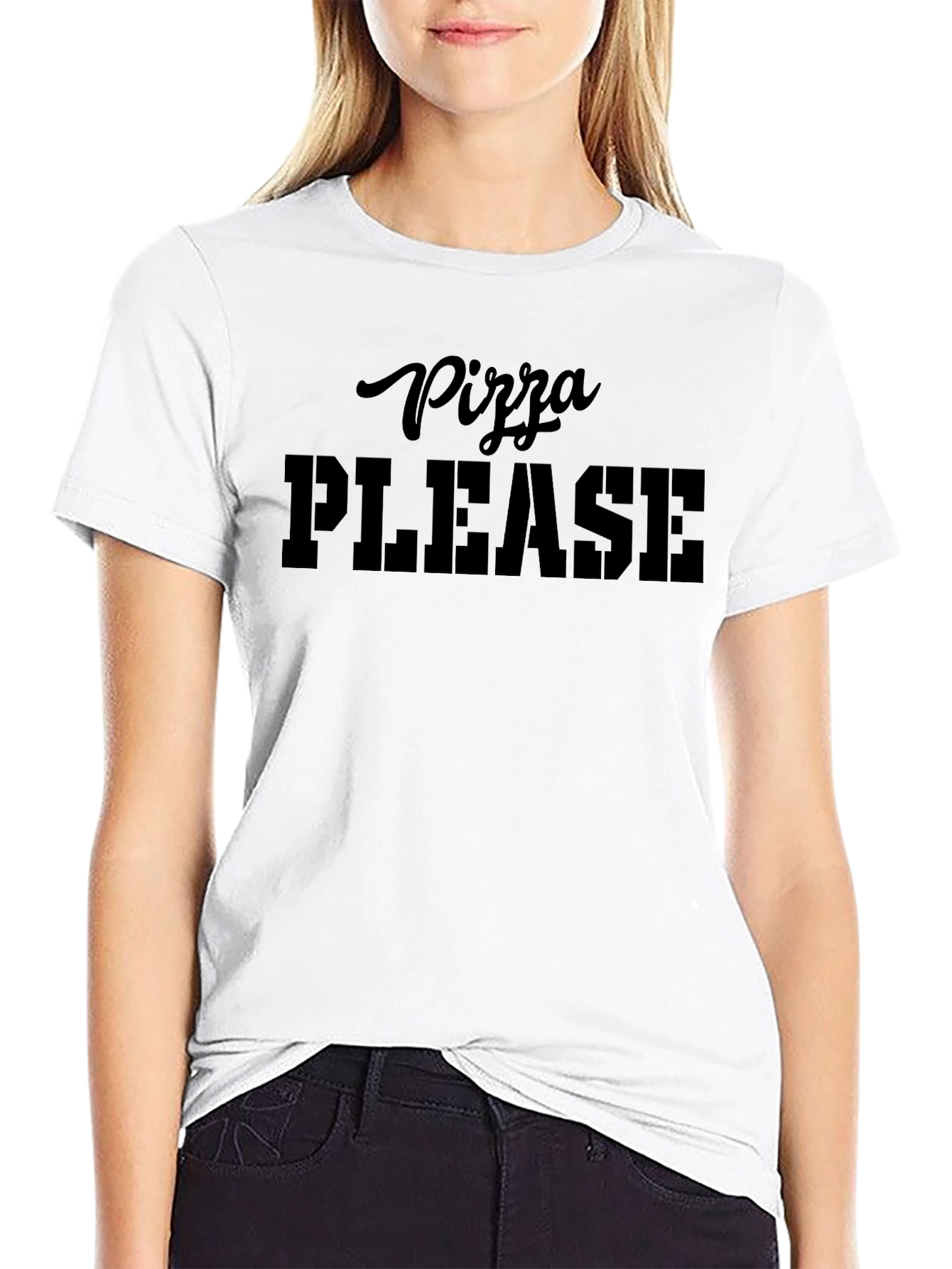 Pizza Please T-Shirt - Black Graphic Tee