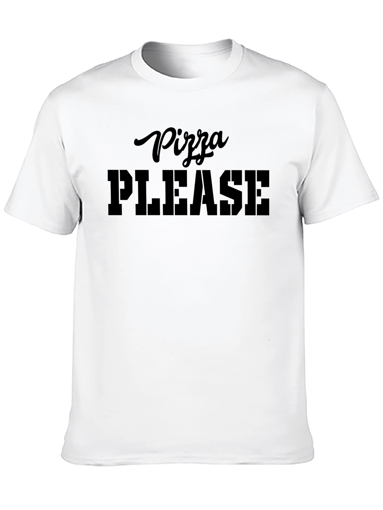 Pizza Please T-Shirt - Black Graphic Tee