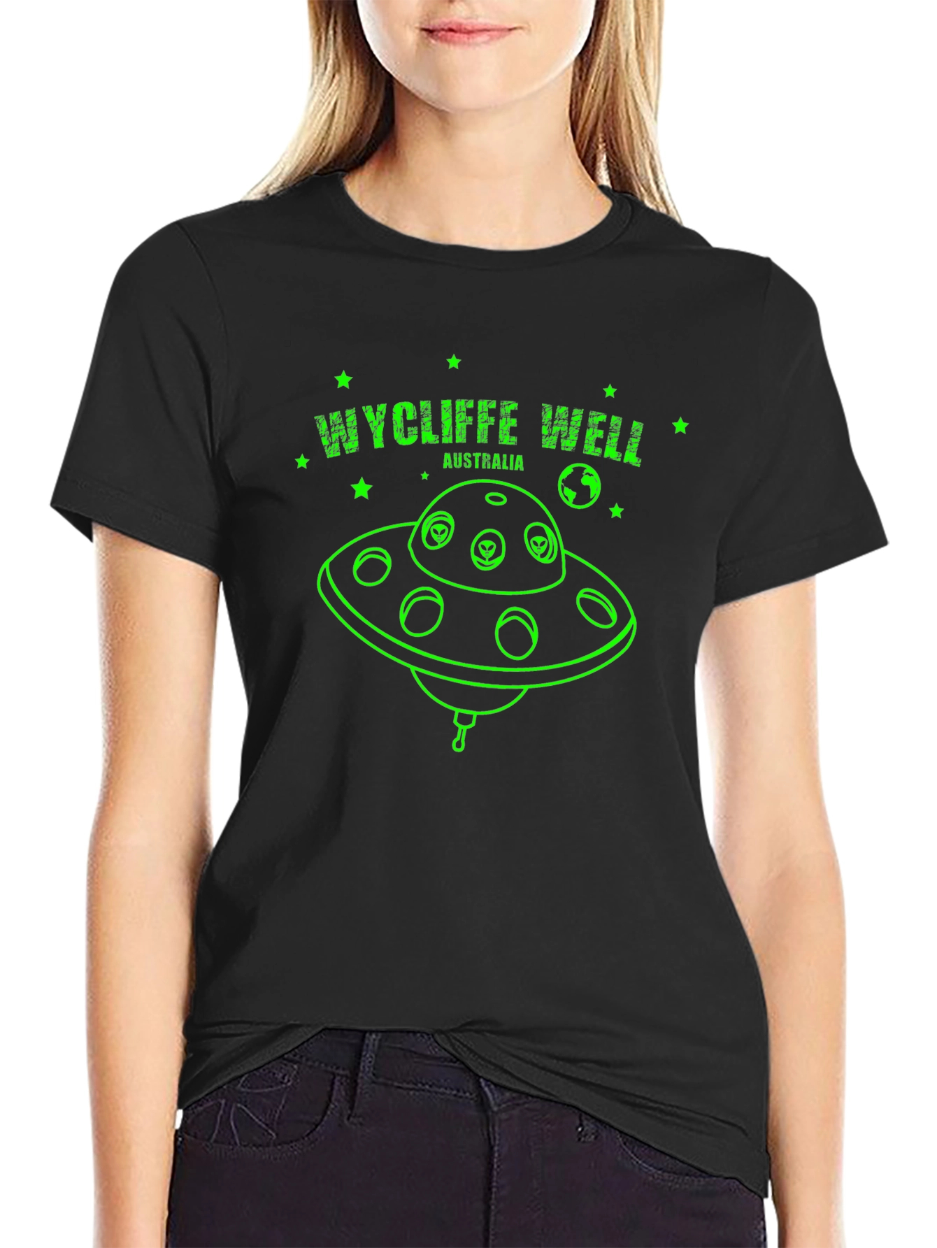 Wycliffe Well Alien UFO Graphic T-Shirt