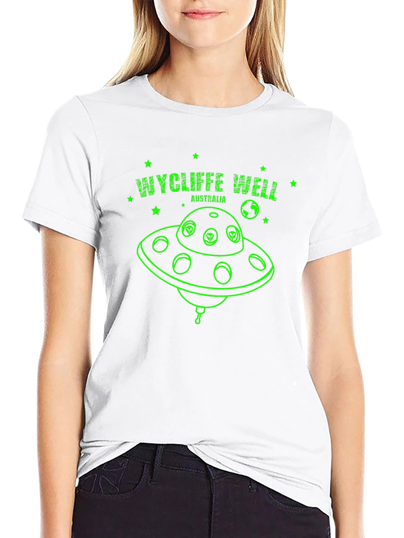 Wycliffe Well Alien UFO Graphic T-Shirt