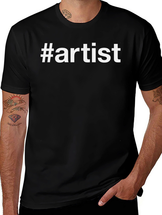 #Artist Graphic Tee - Black Cotton T-Shirt