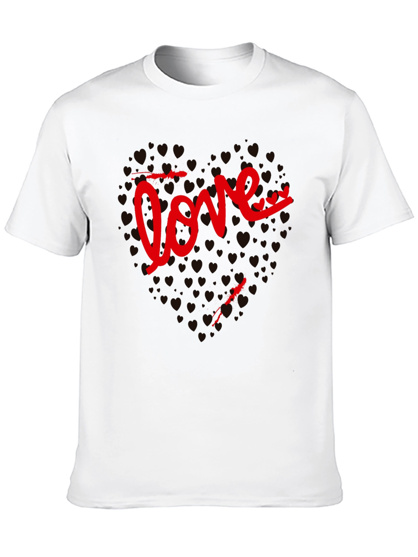 Love Heart Valentines Day Graphic T-Shirt