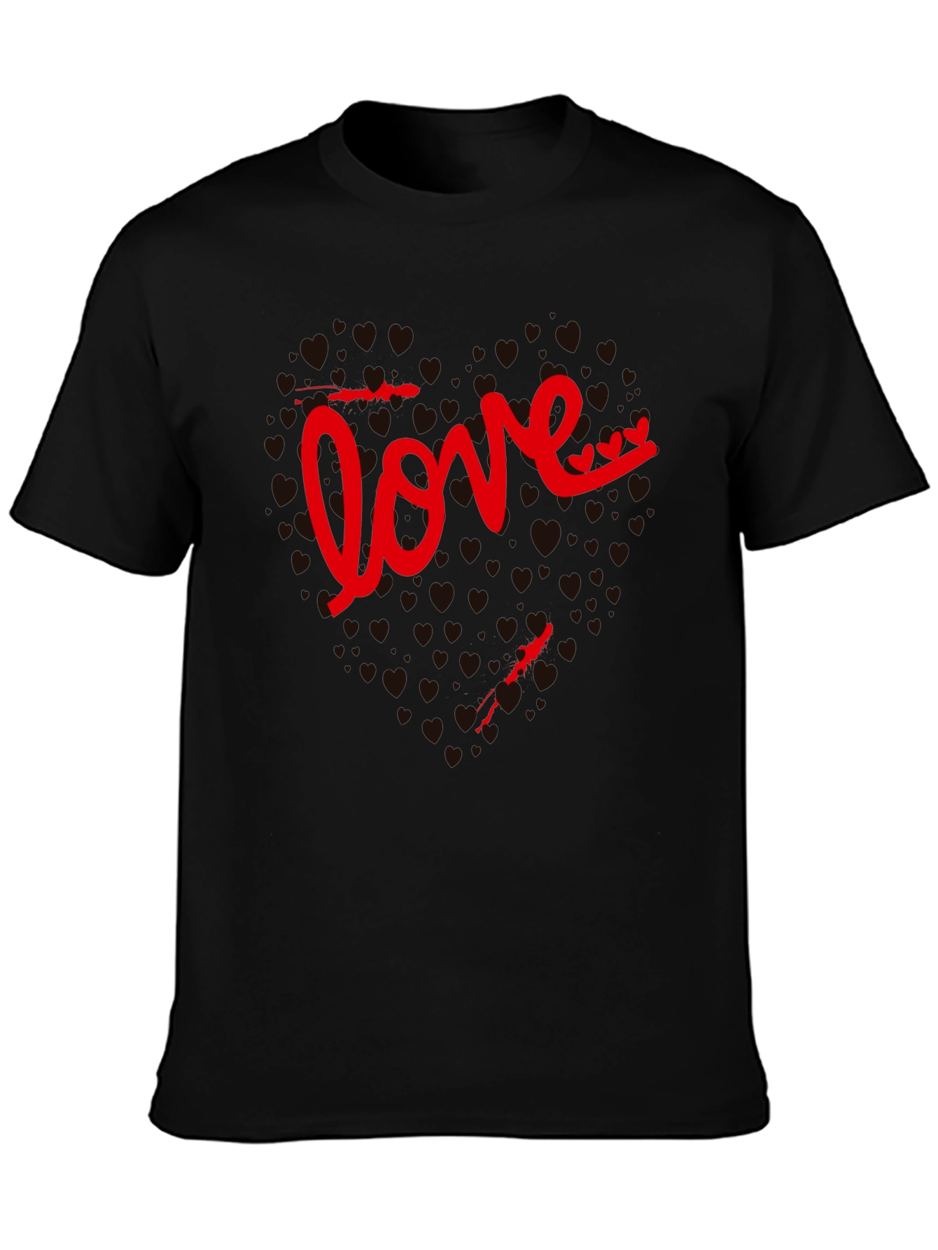 Love Heart Valentines Day Graphic T-Shirt