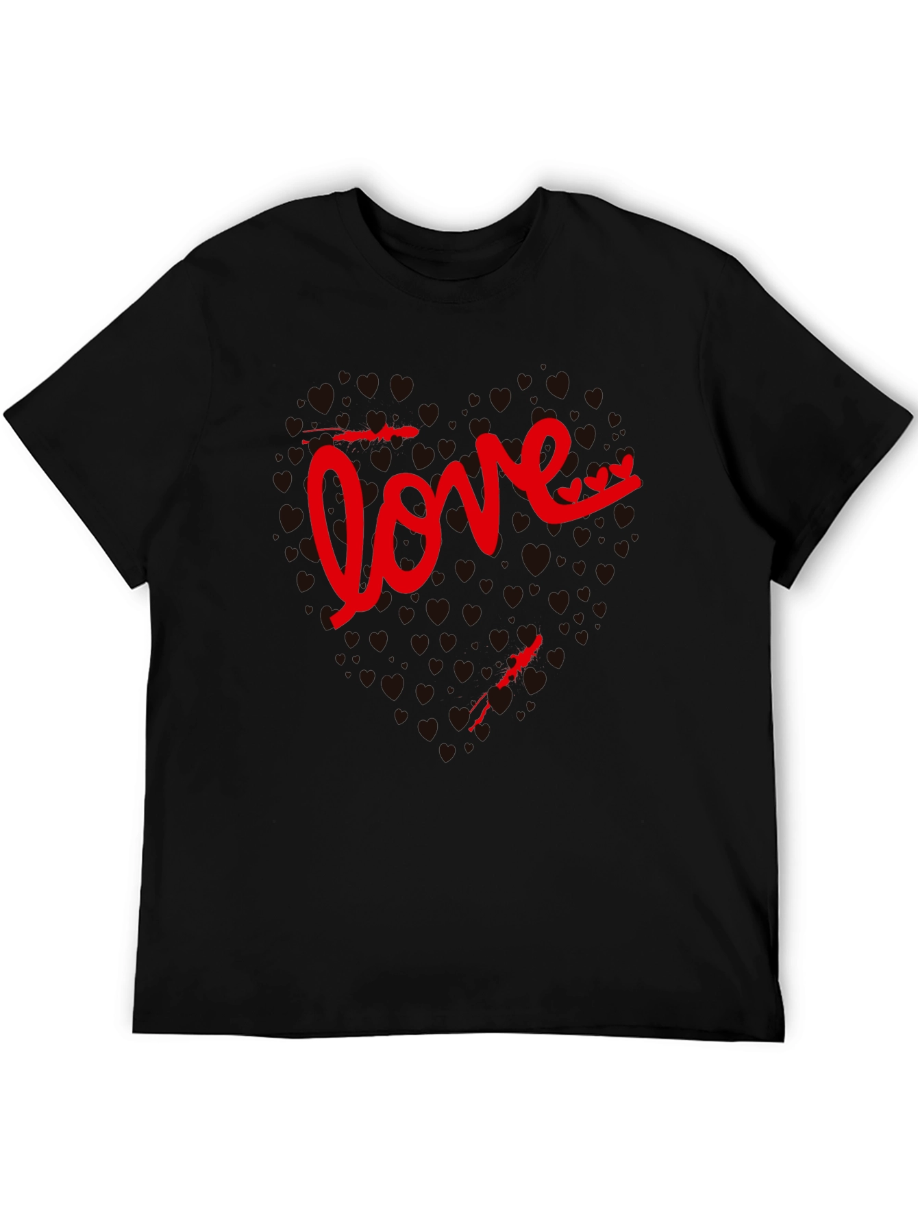 Love Heart Valentines Day Graphic T-Shirt