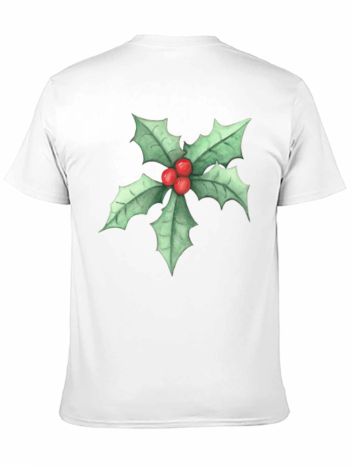 Holly Berry Graphic Black T-Shirt