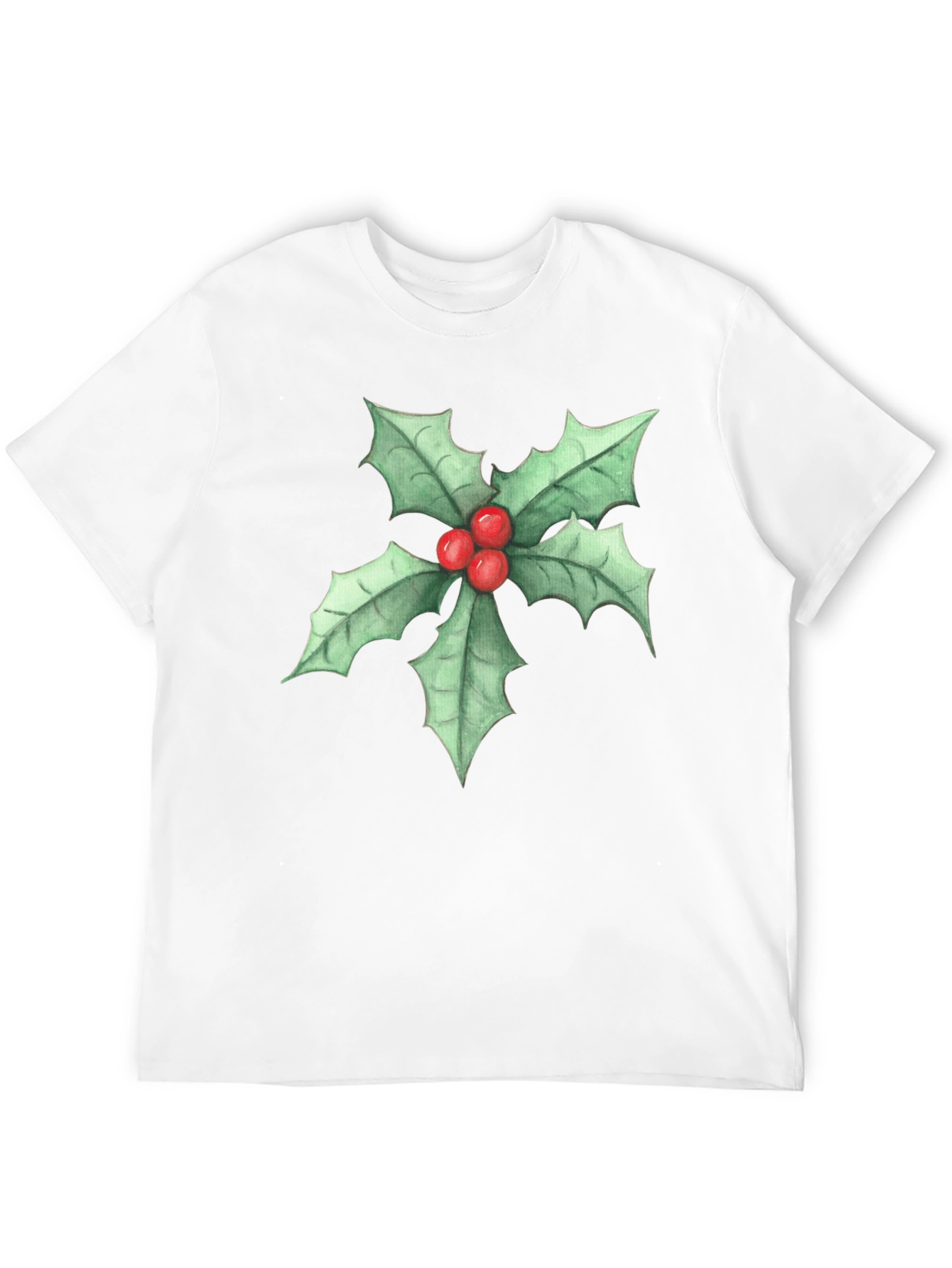 Holly Berry Graphic Black T-Shirt