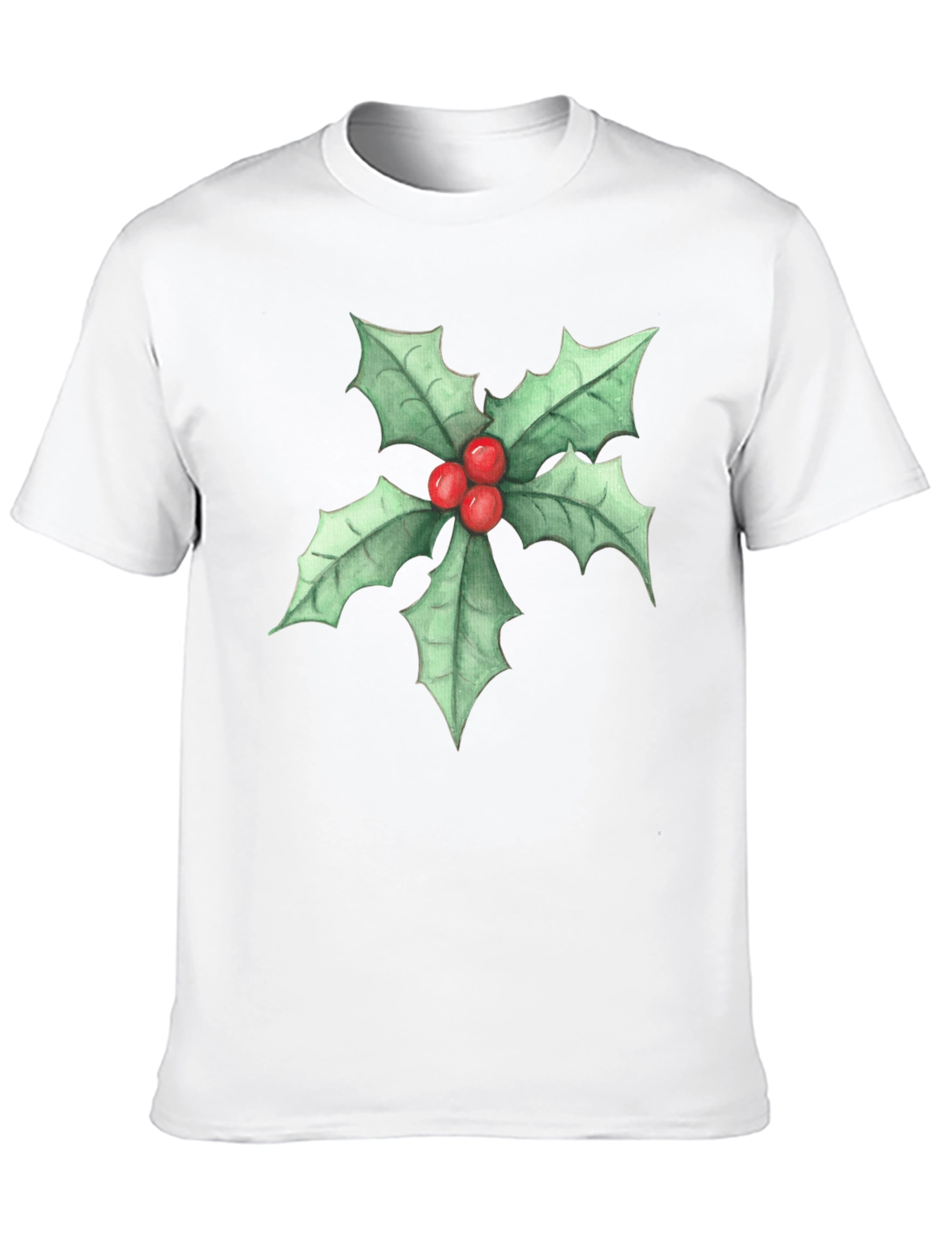 Holly Berry Graphic Black T-Shirt