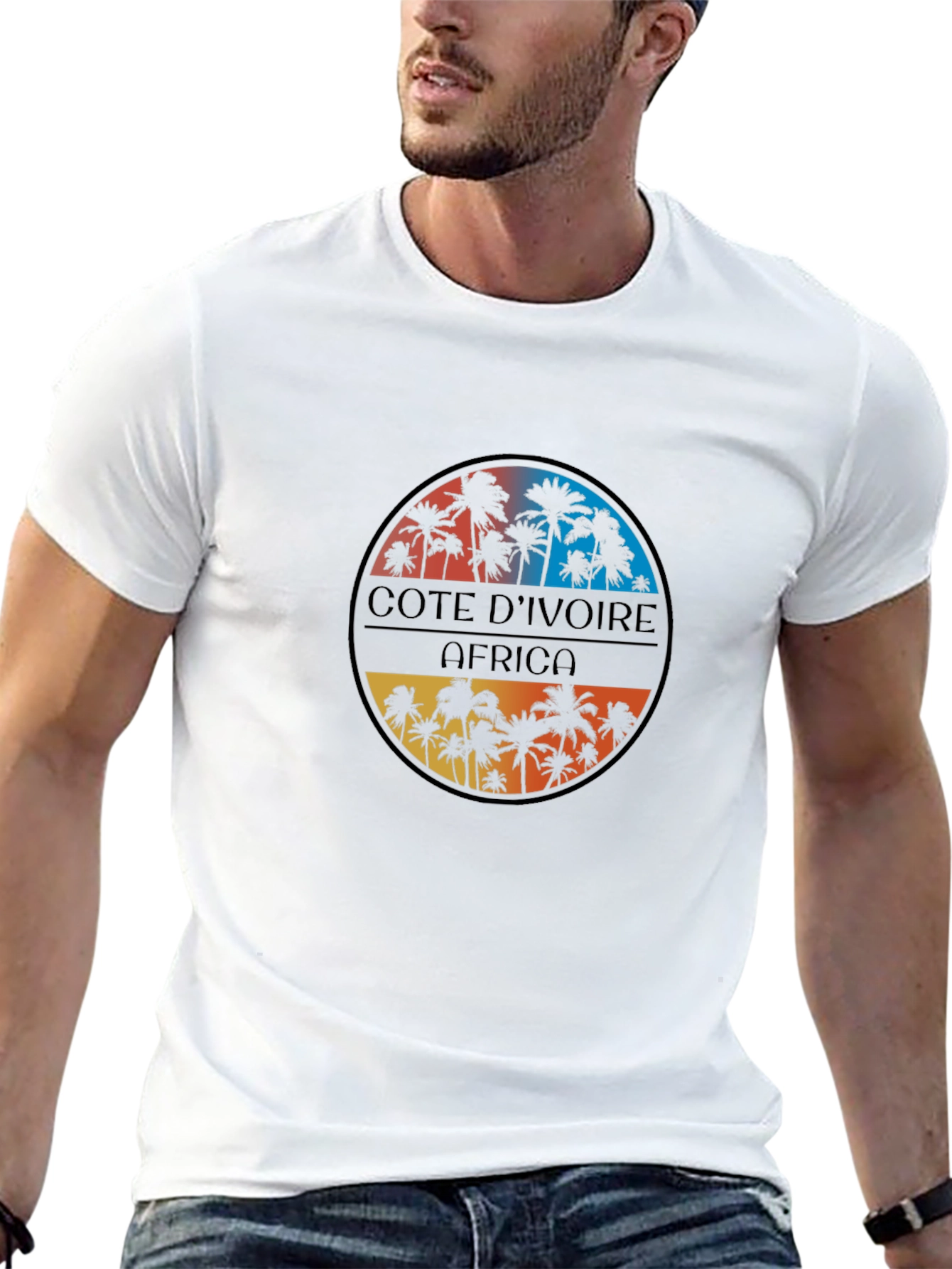Côte dIvoire Africa Palm Tree Graphic T-Shirt