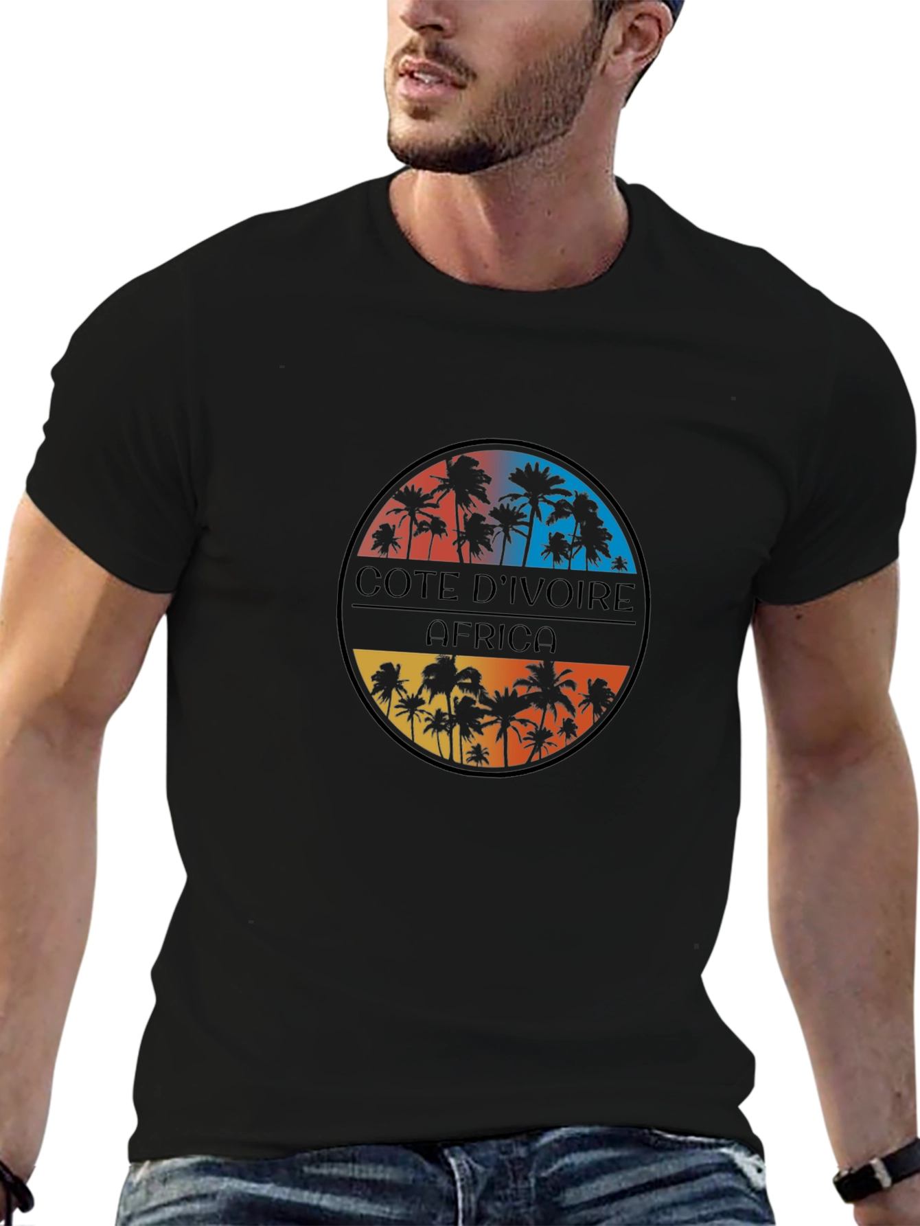 Côte dIvoire Africa Palm Tree Graphic T-Shirt