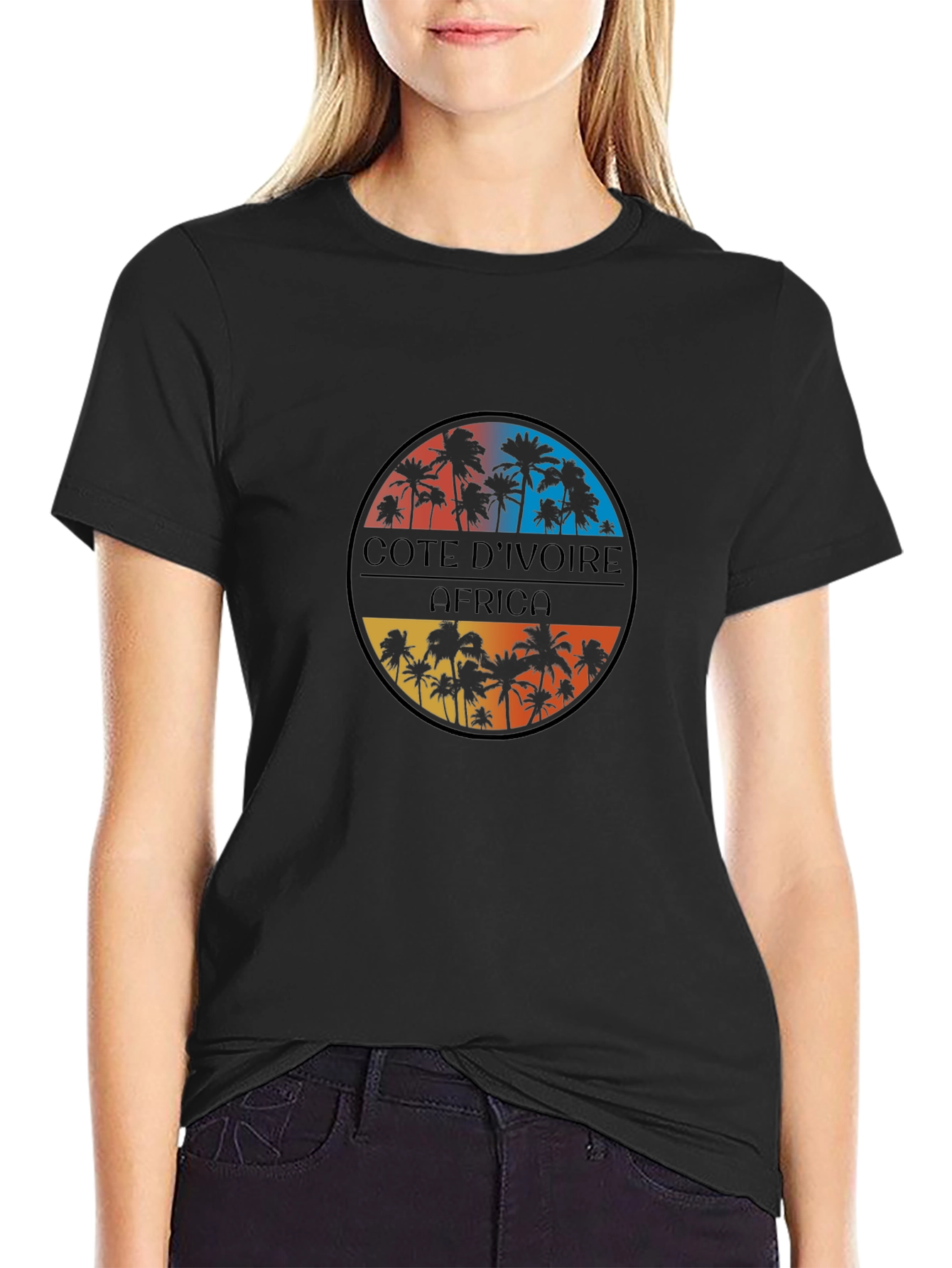 Côte dIvoire Africa Palm Tree Graphic T-Shirt
