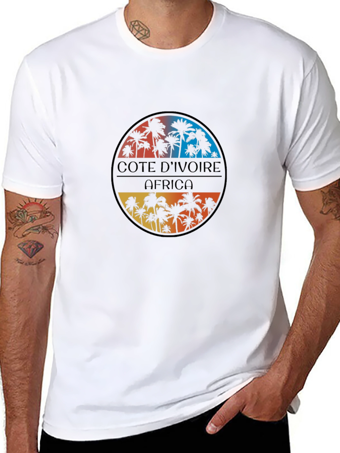 Côte dIvoire Africa Palm Tree Graphic T-Shirt