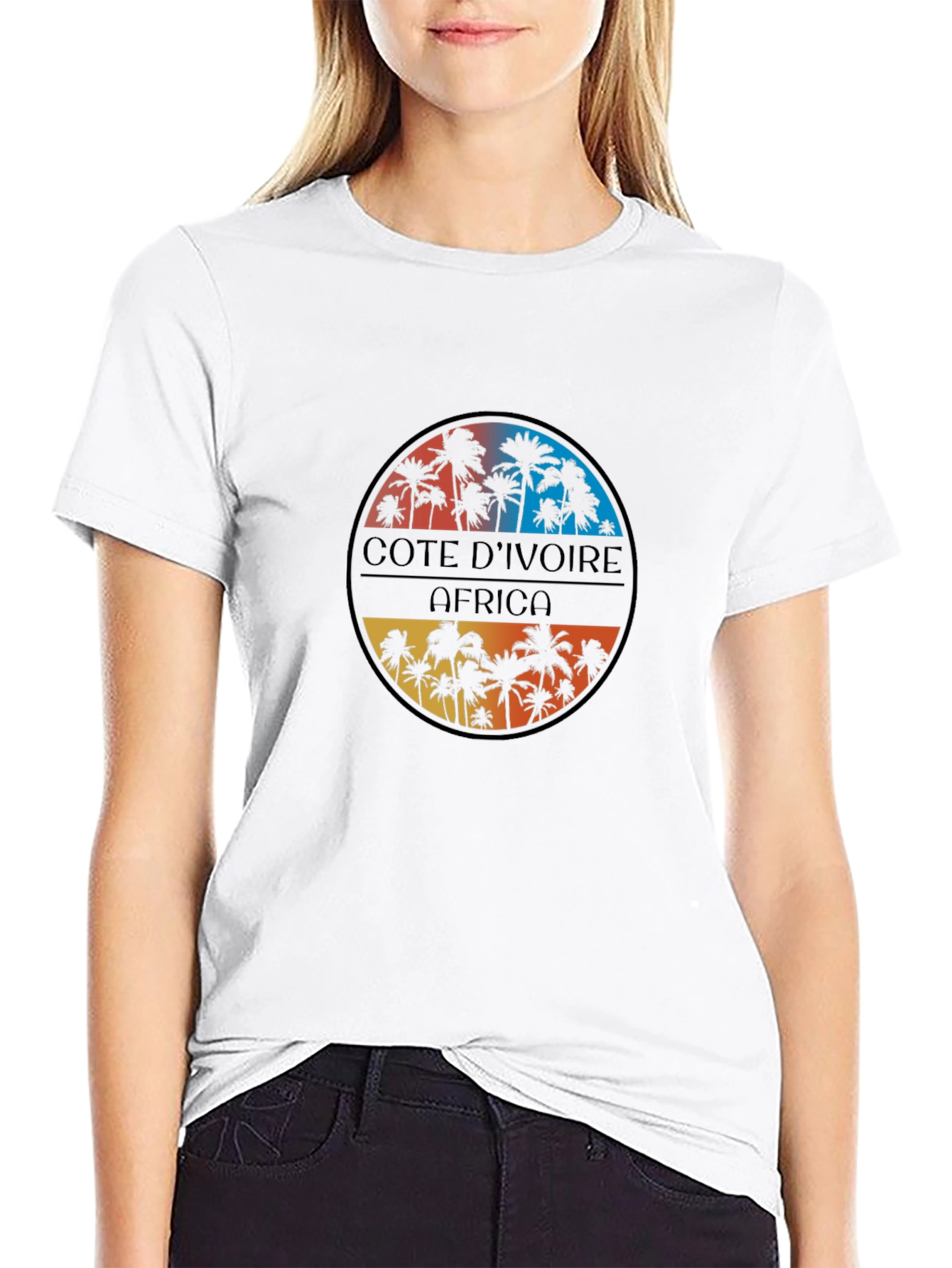 Côte dIvoire Africa Palm Tree Graphic T-Shirt