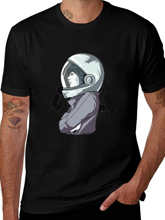 Retro Astronaut Graphic Tee - Unisex Black T-Shirt