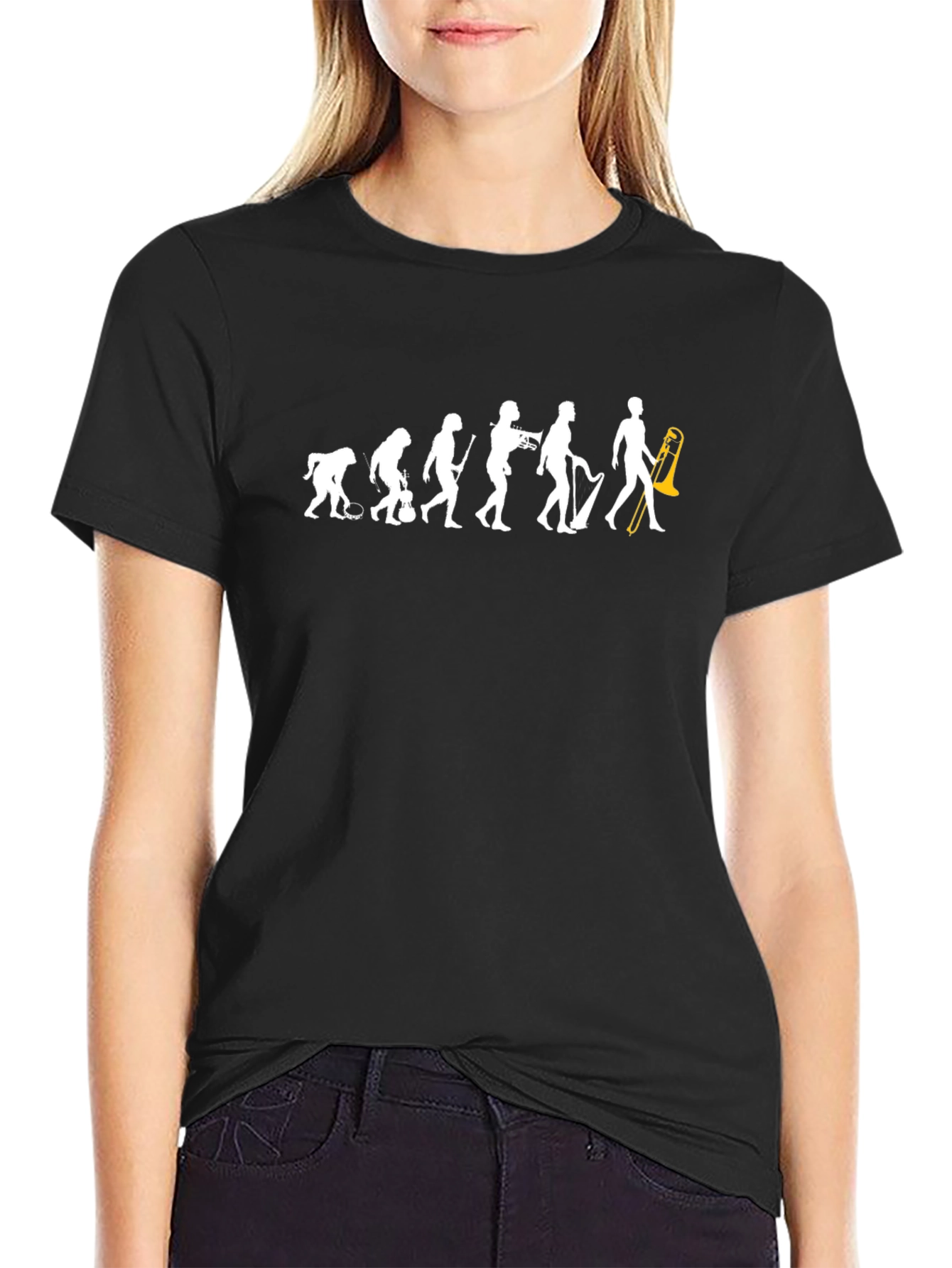 Evolution of Music Black T-Shirt