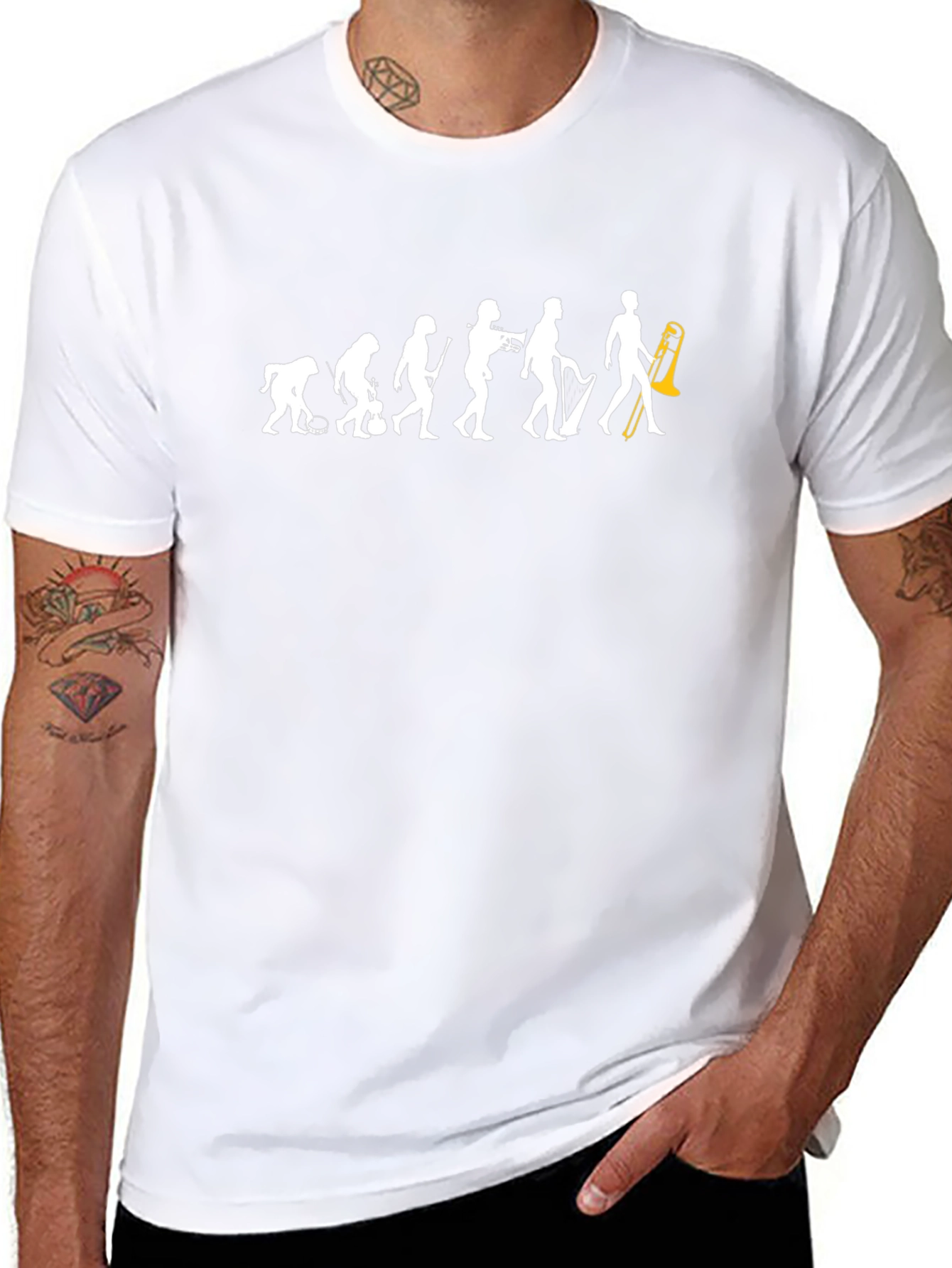 Evolution of Music Black T-Shirt
