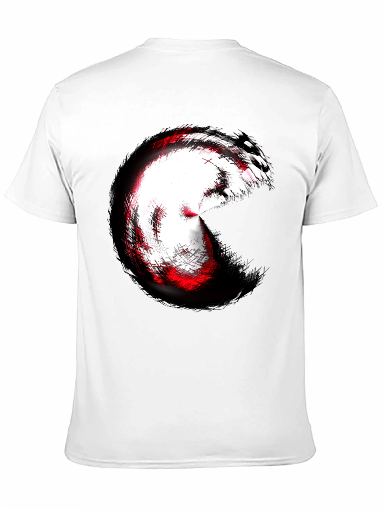 Abstract Circle Graphic Tee - Black Cotton Blend
