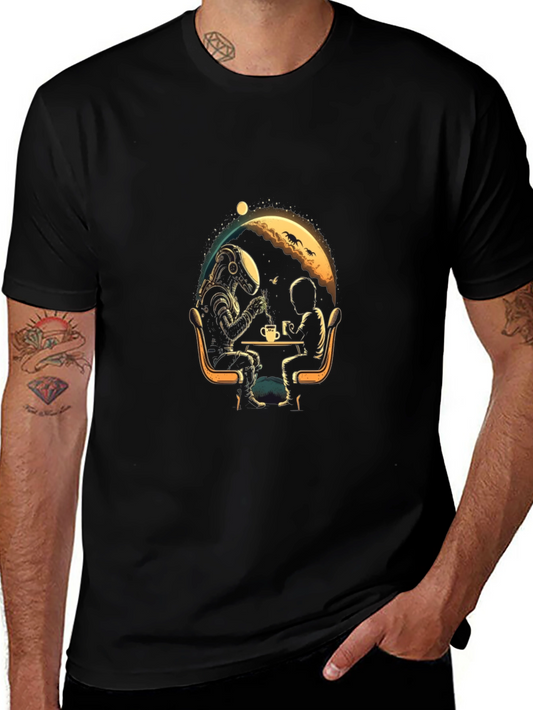 Astronaut Coffee Break Graphic T-Shirt