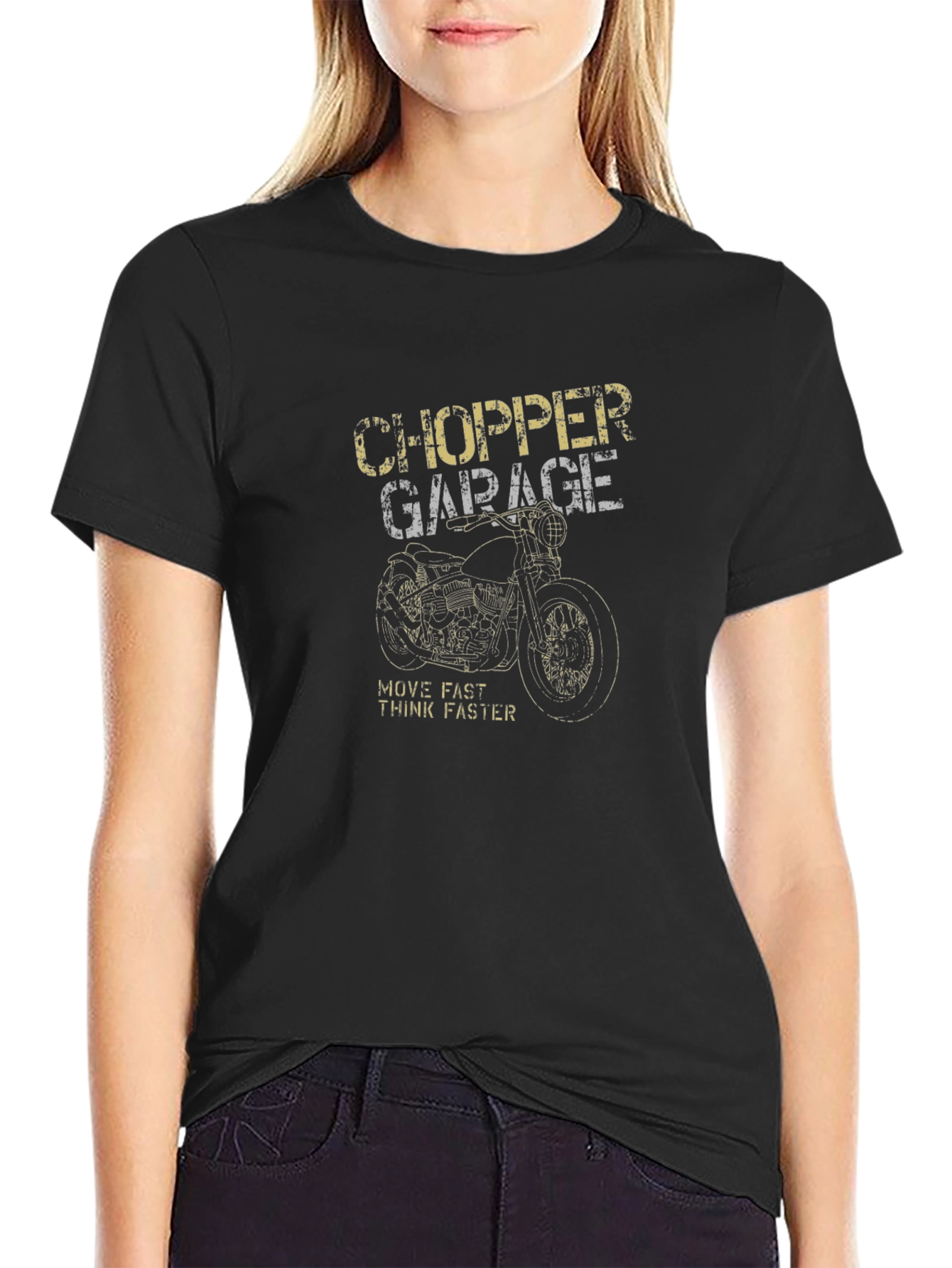 Chopper Garage T-Shirt - Motorcycle Graphic Tee